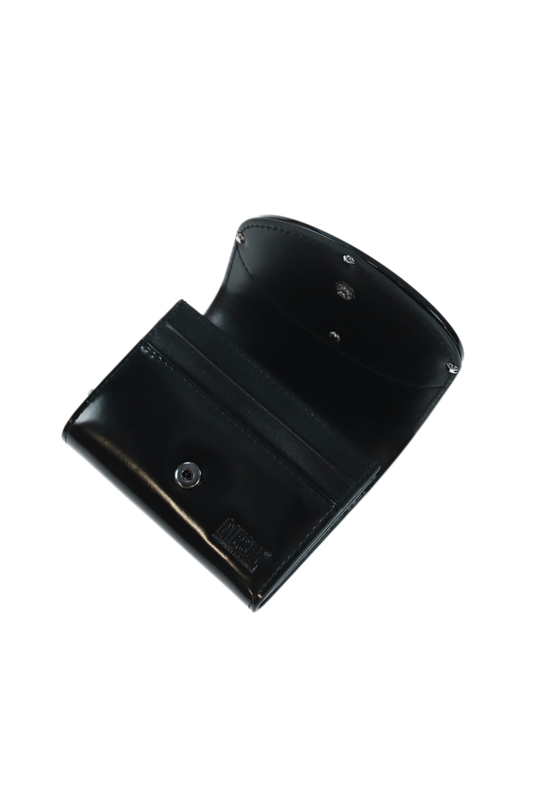 【DIESEL】1dr card holder bi-fold zip iii Women's Card holder in leather | Black | Diesel