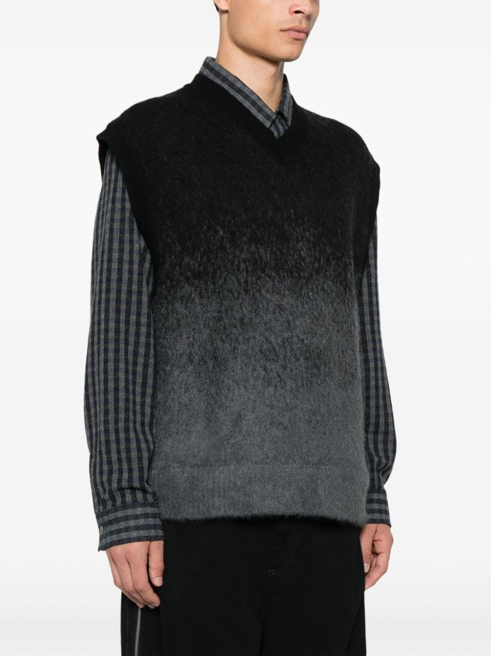 ombré-effect vest - 3