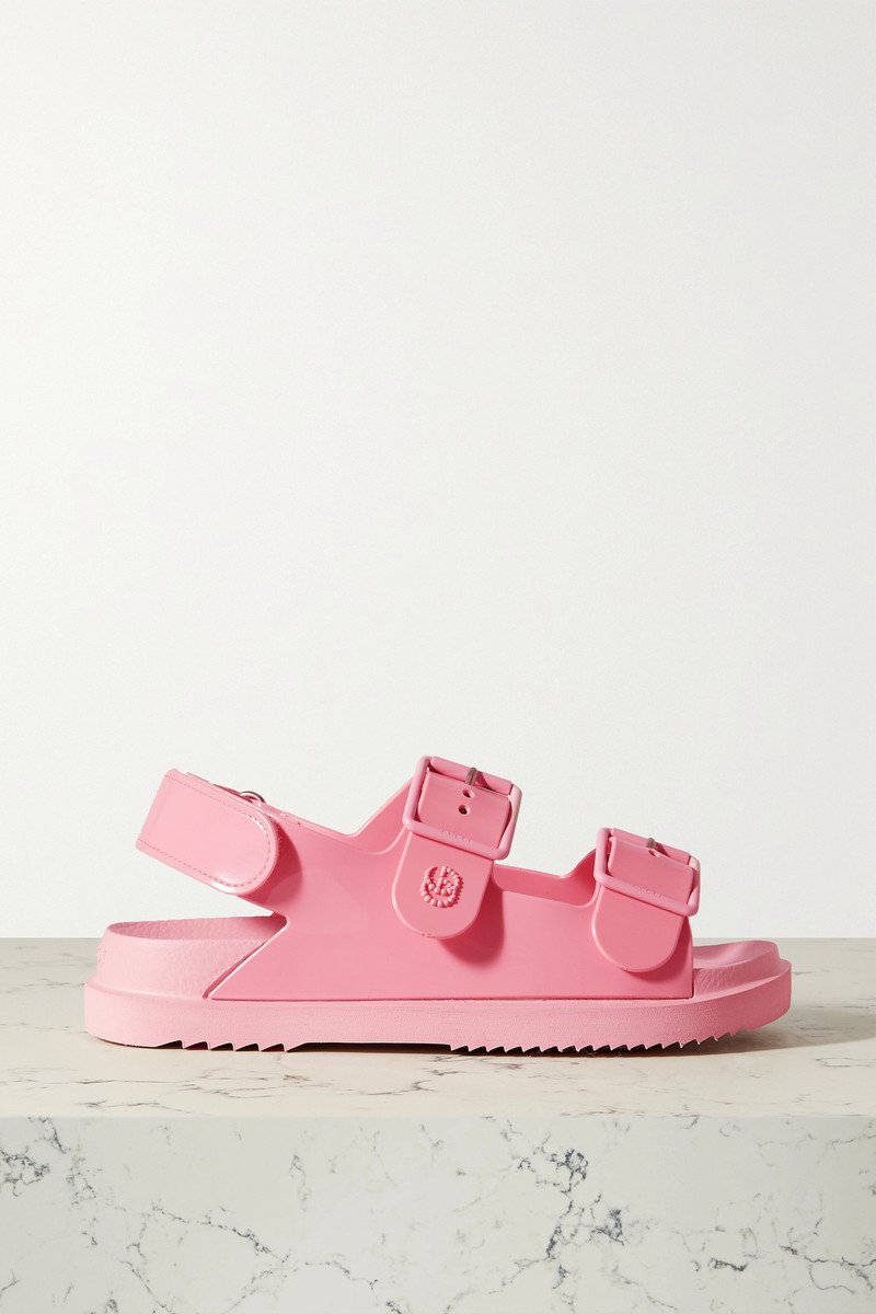 Isla buckled rubber sandals - 1