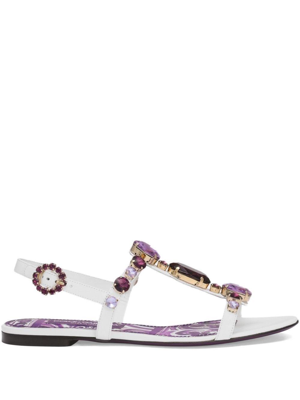 Maiolica leather sandals - 1