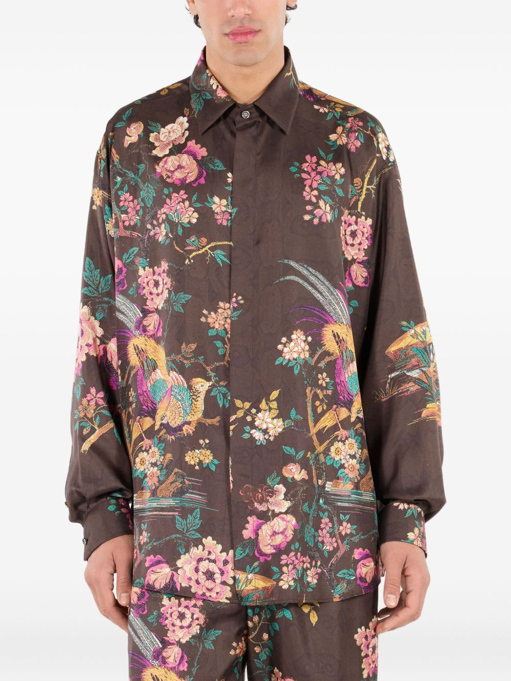 floral-print shirt - 3