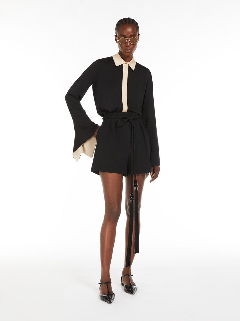 Max Mara PIO Colour block silk shirt outlook