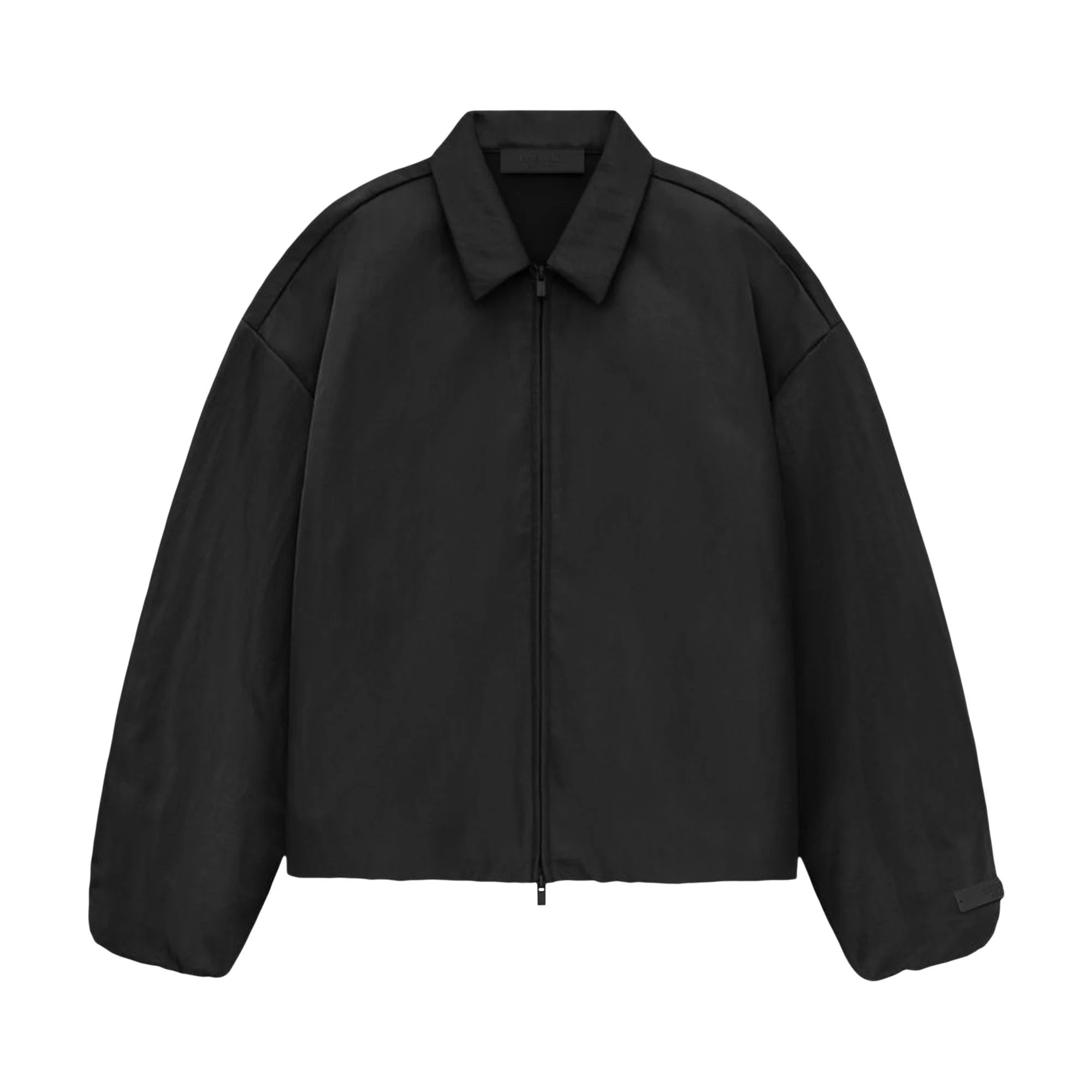 Fear of God Essentials Textured Nylon Trucker Jacket 'Black' - 1