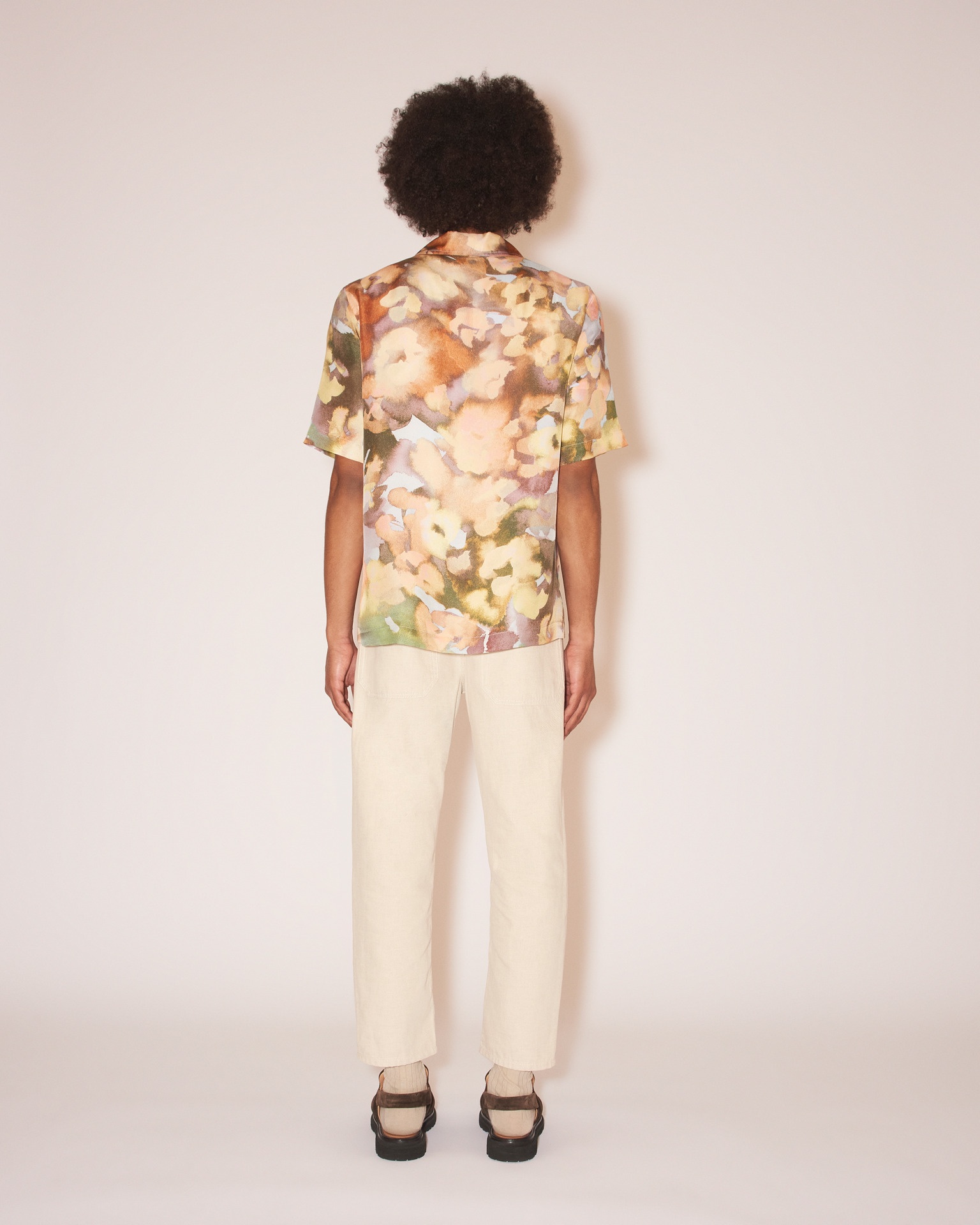 BODIL - Twill silk shirt - Watercolor - 4