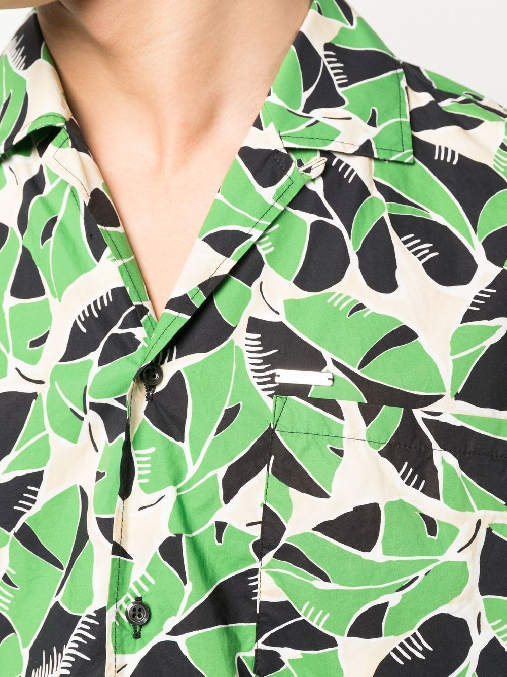 botanical-print short-sleeved shirt - 5