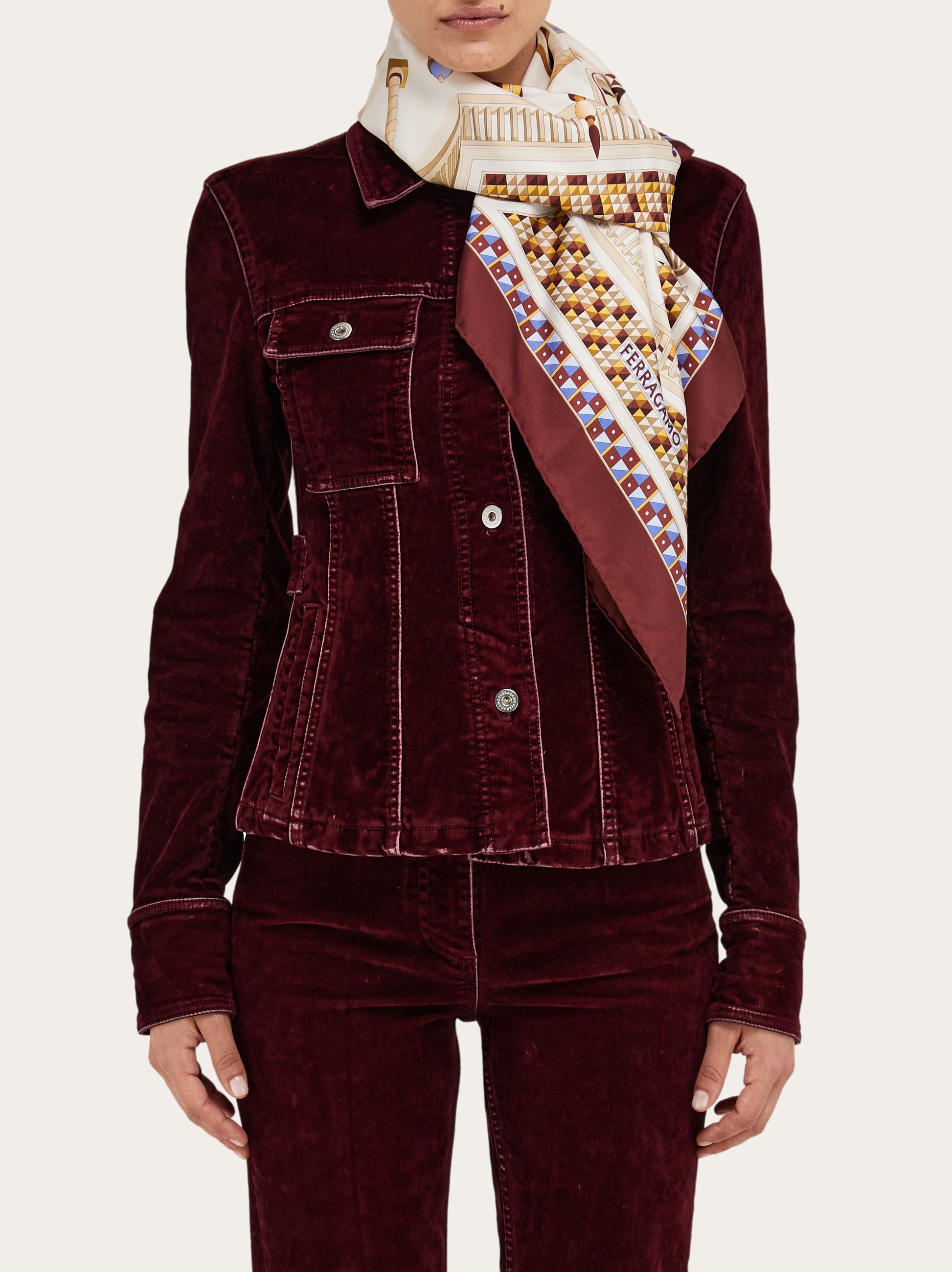 Nadir print silk scarf - 3
