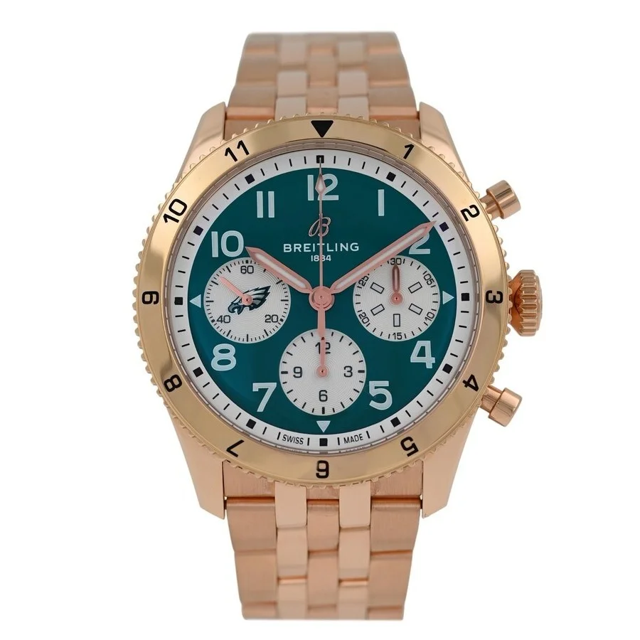 Breitling Classic Avi Chronograph Automatic Digital Chronometer Green Dial Men's Watch R233802A1L1R1 - 1