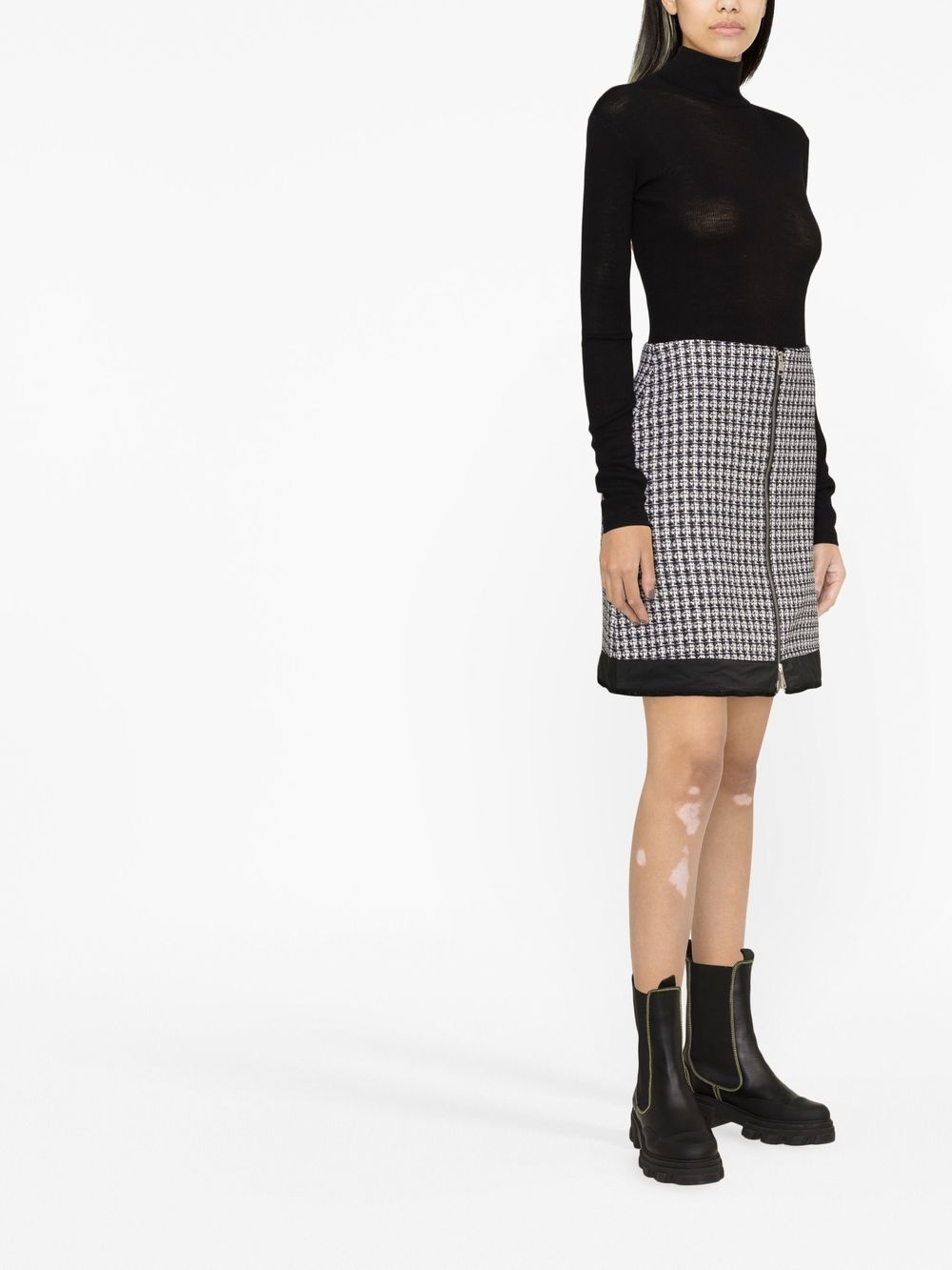 tweed A-line skirt - 4