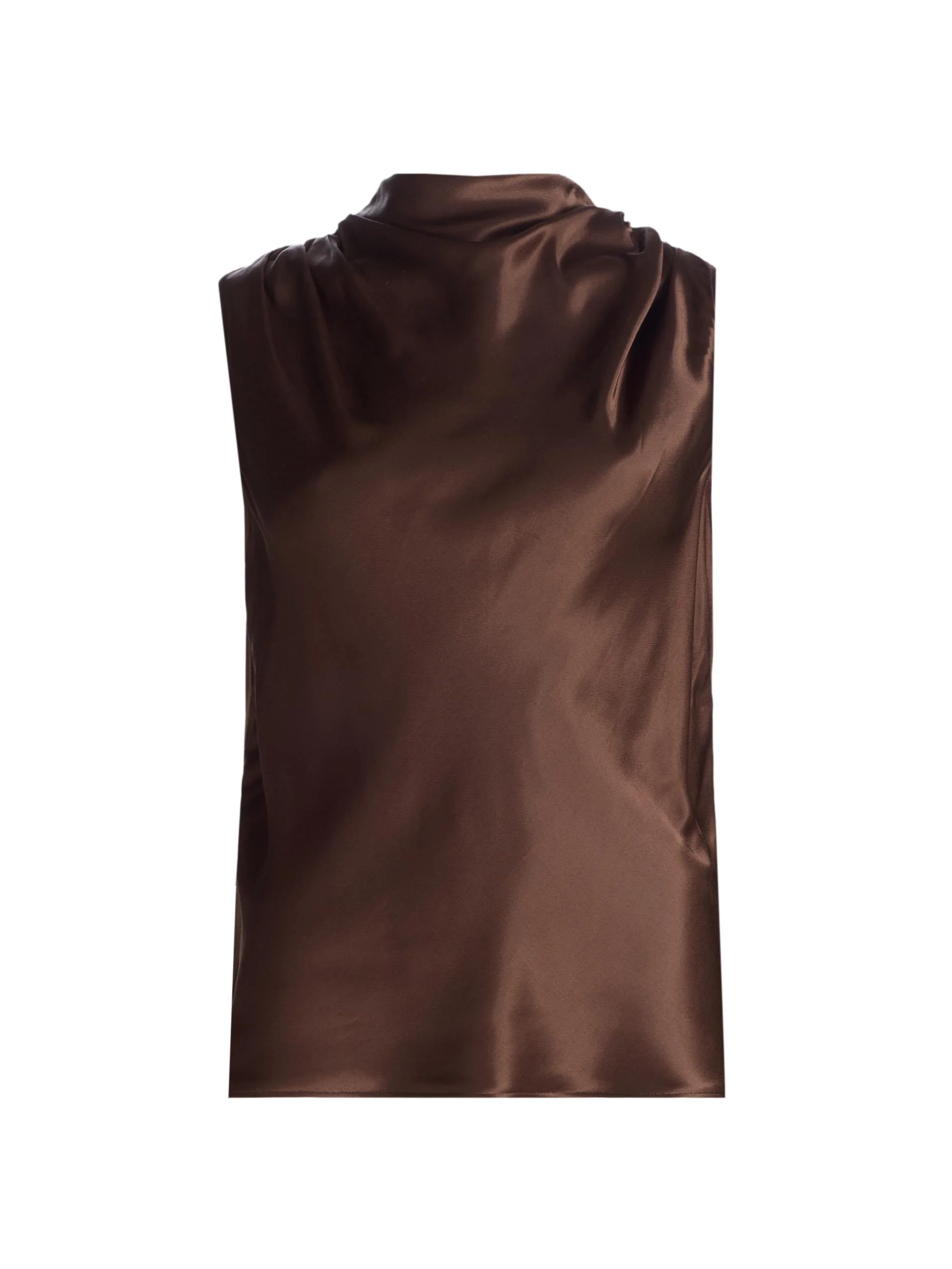 Women's Kaleen Draped Sleeveless Top - Espresso - 1