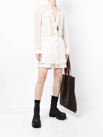 Rick Owens Fogpocket Larry silk shirt outlook