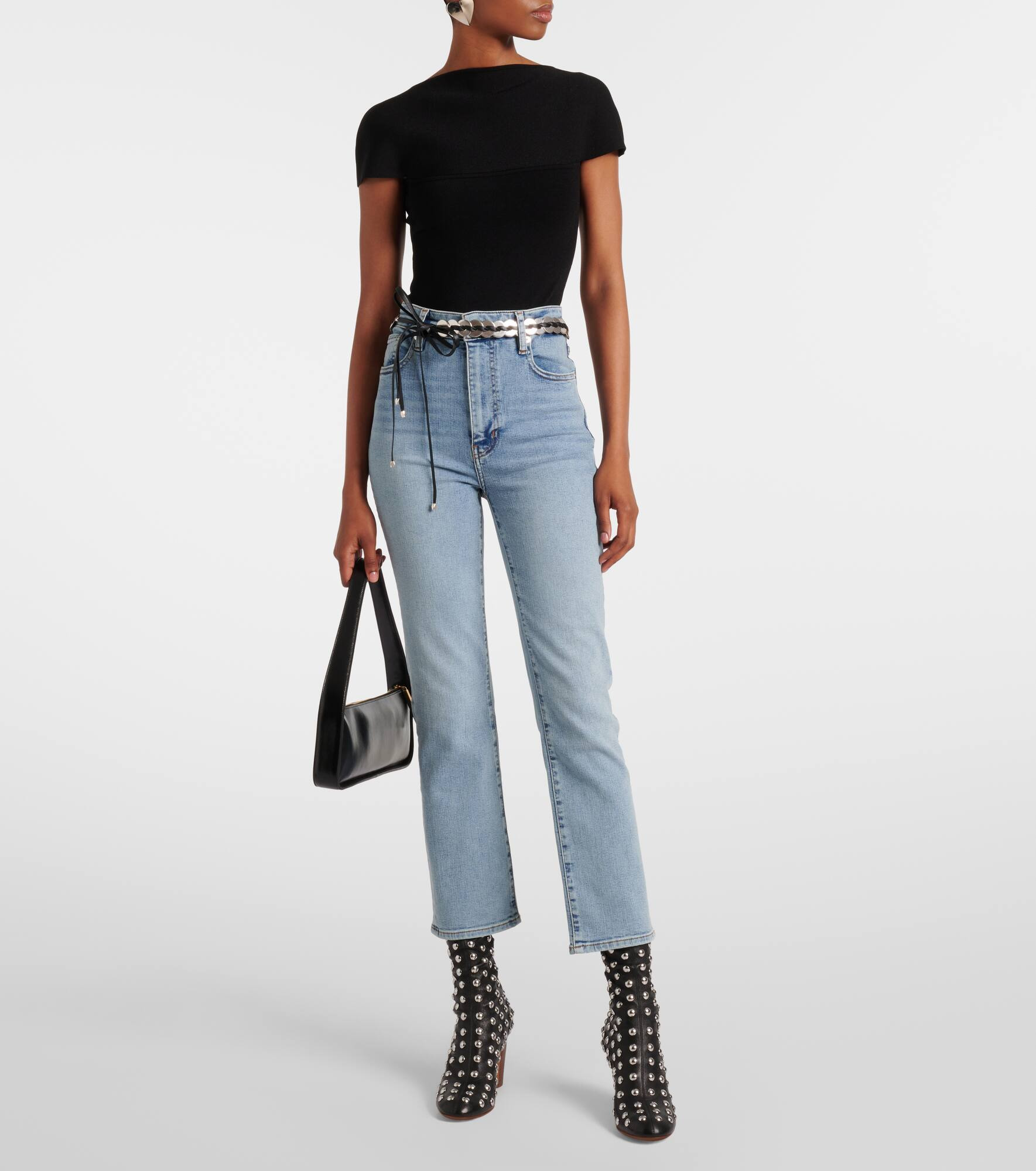 Pencil Crop high-rise straight jeans - 2