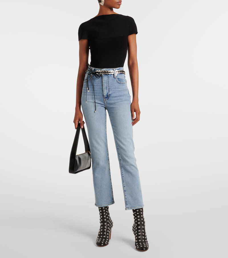 FRAME Pencil Crop high-rise straight jeans outlook