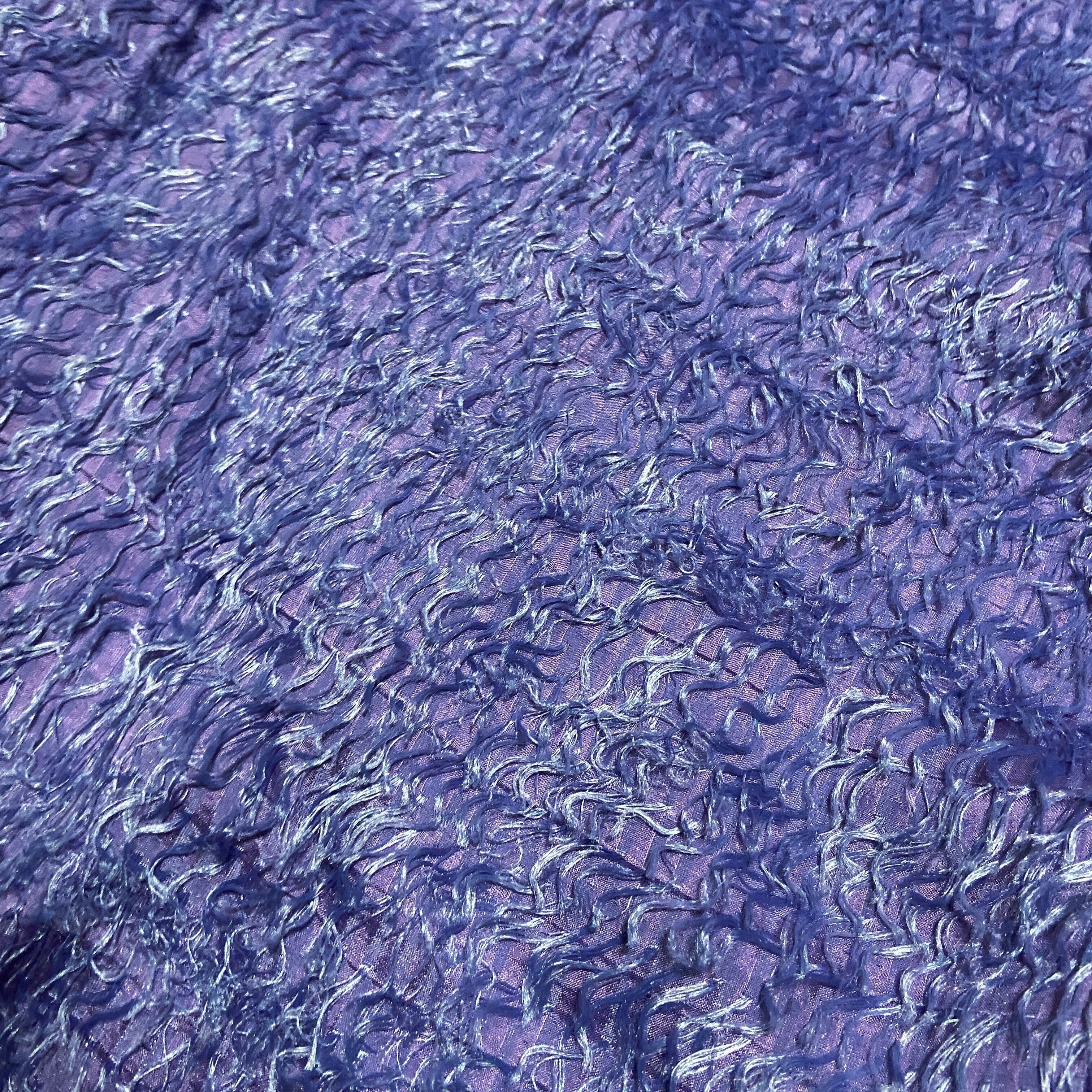 Ann Demeulemeester fall 2008 purple fur like fringe silk dress 36 - 8