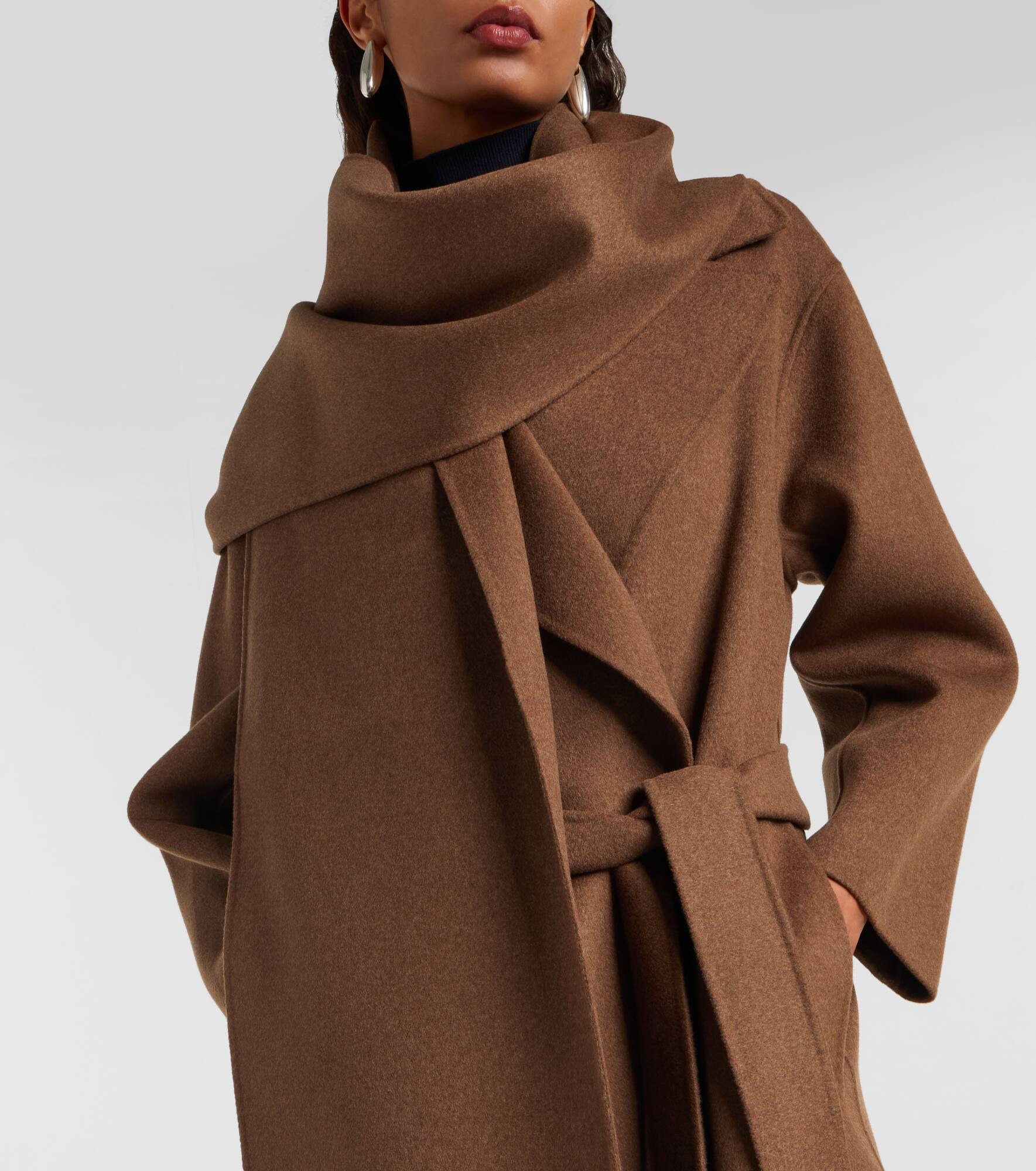 Curoe virgin wool wrap coat - 4