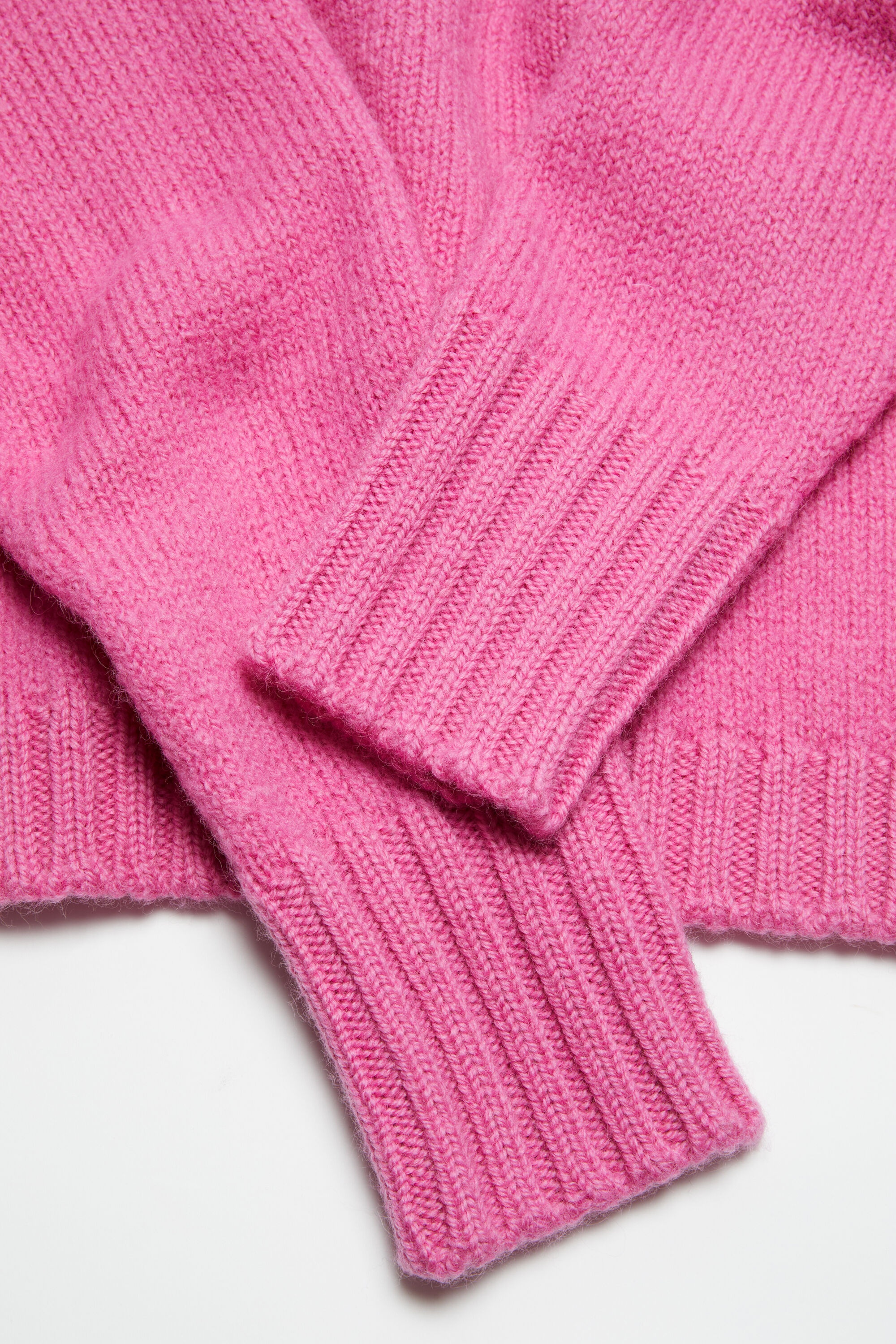 Crew neck wool jumper - Pink - 5