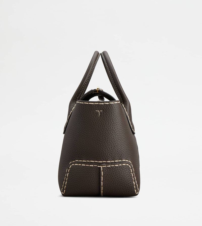 Tod's TOD'S DI BAG IN LEATHER SMALL - BROWN outlook