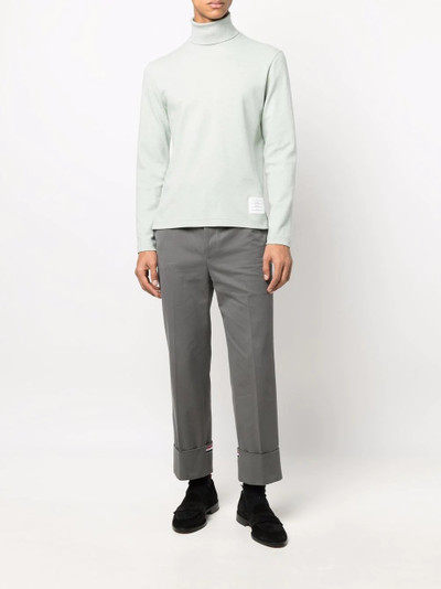 Thom Browne name-tag roll-neck sweatshirt outlook