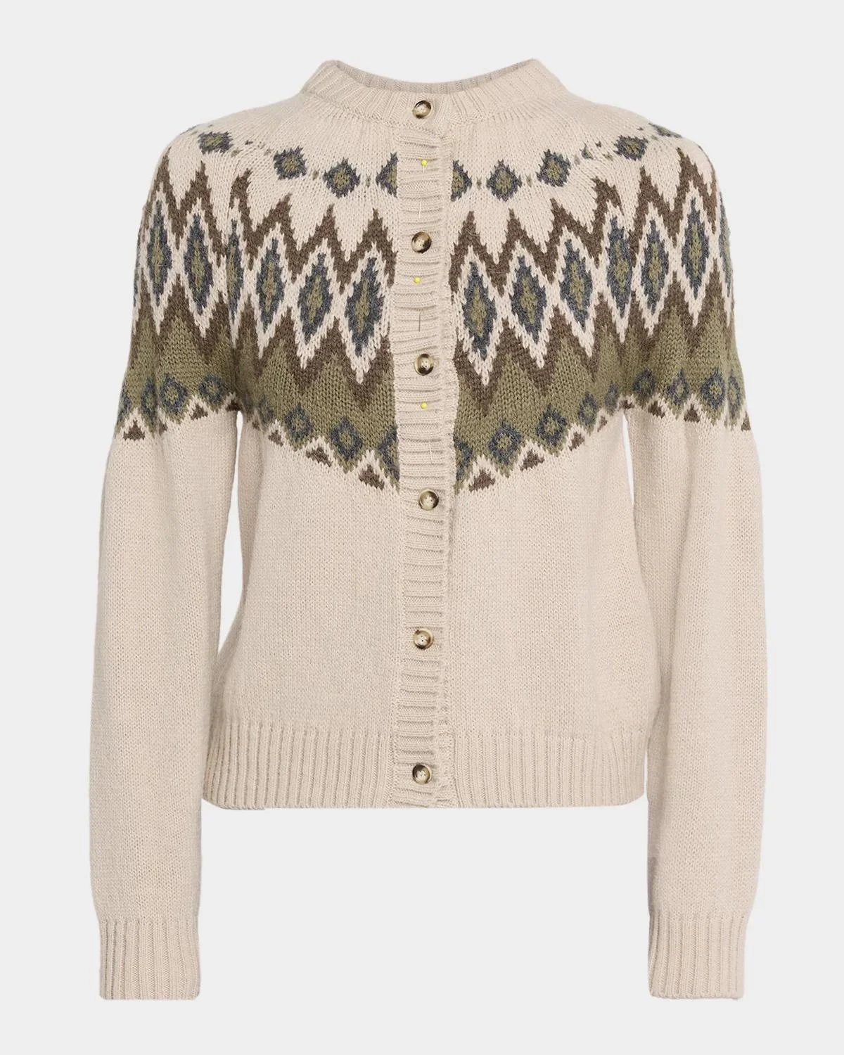 Targa Fair Isle Button-Front Cardigan - 1