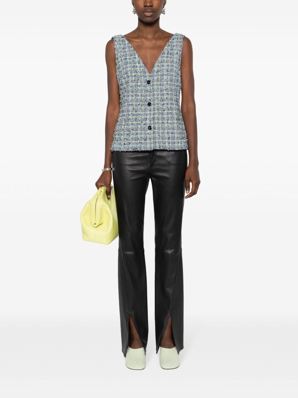 Orly plaid-check vest - 2