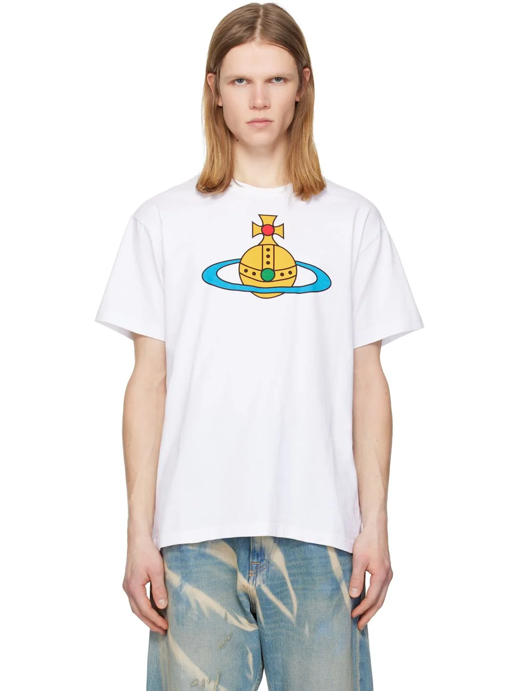 White Oversized Orb Classic T-shirt - 1