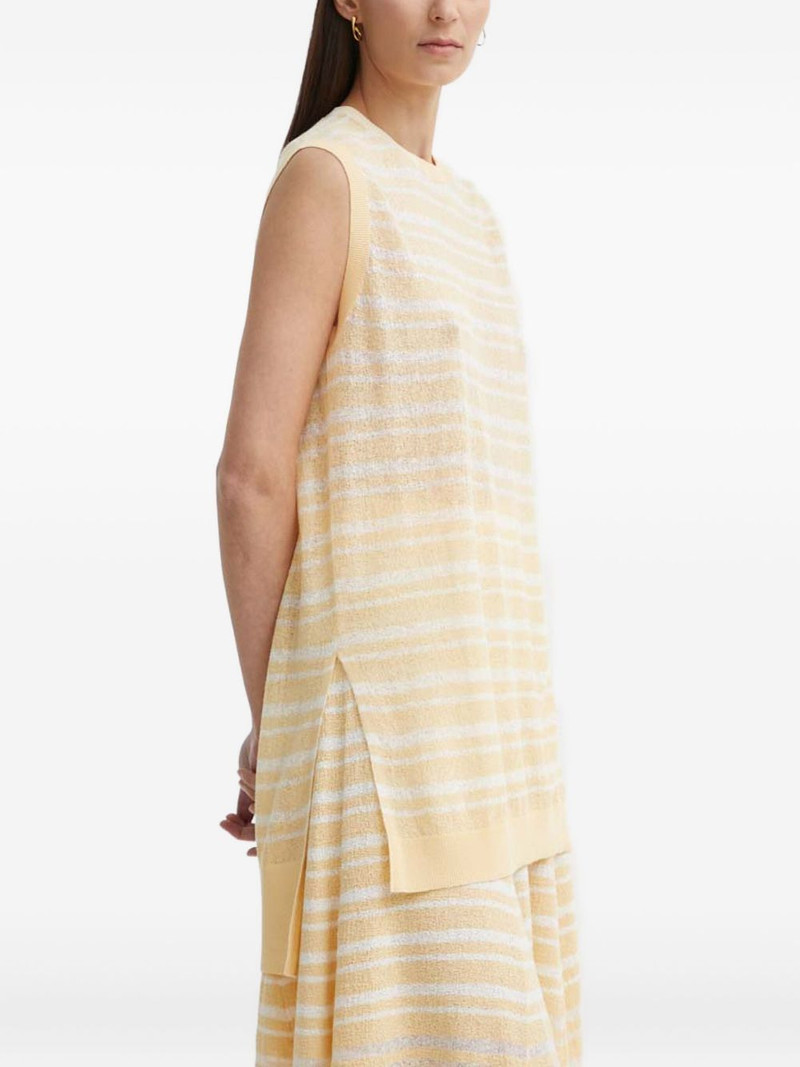 striped sleeveless knit top 1