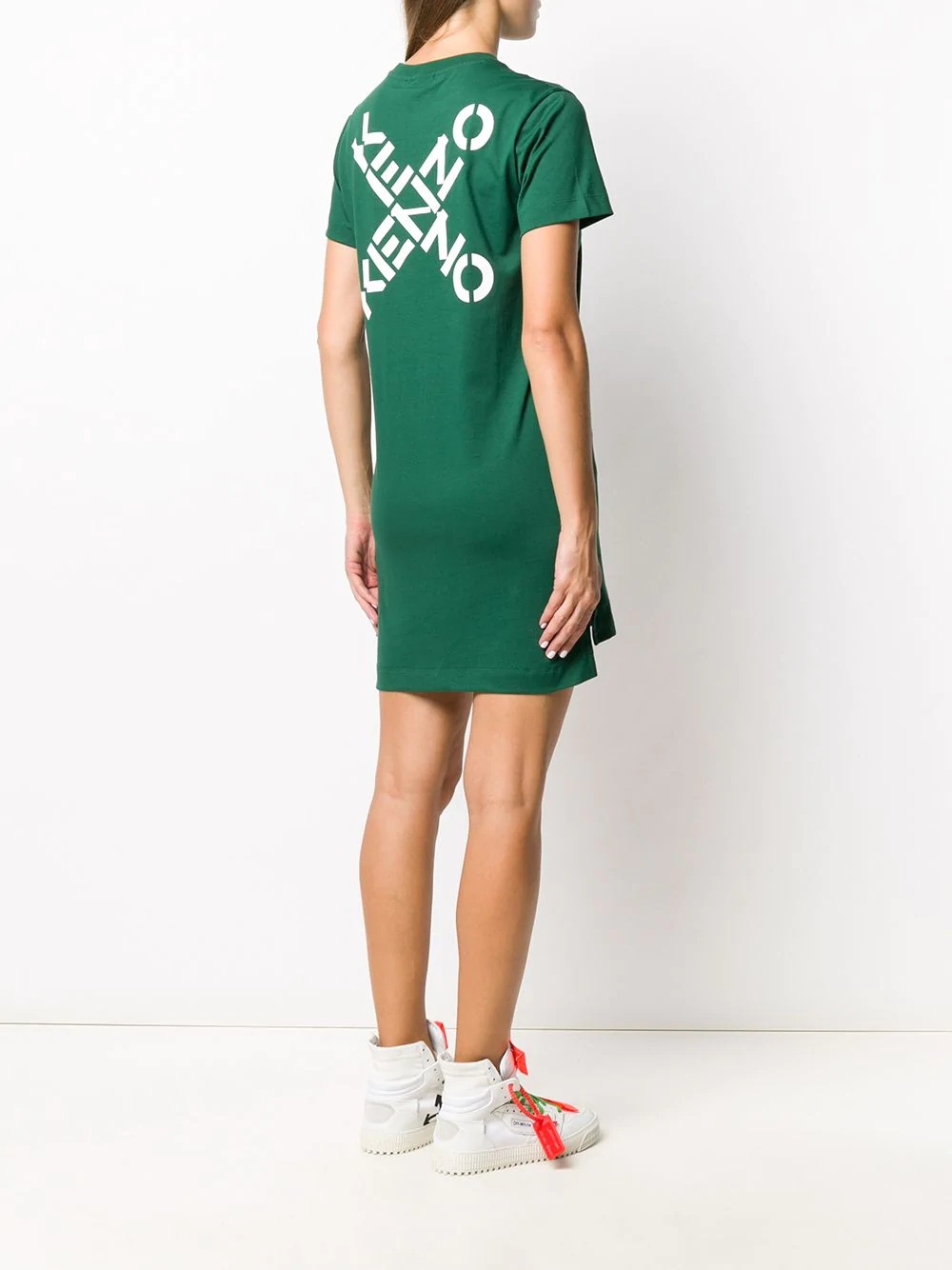 logo-print T-shirt dress - 4