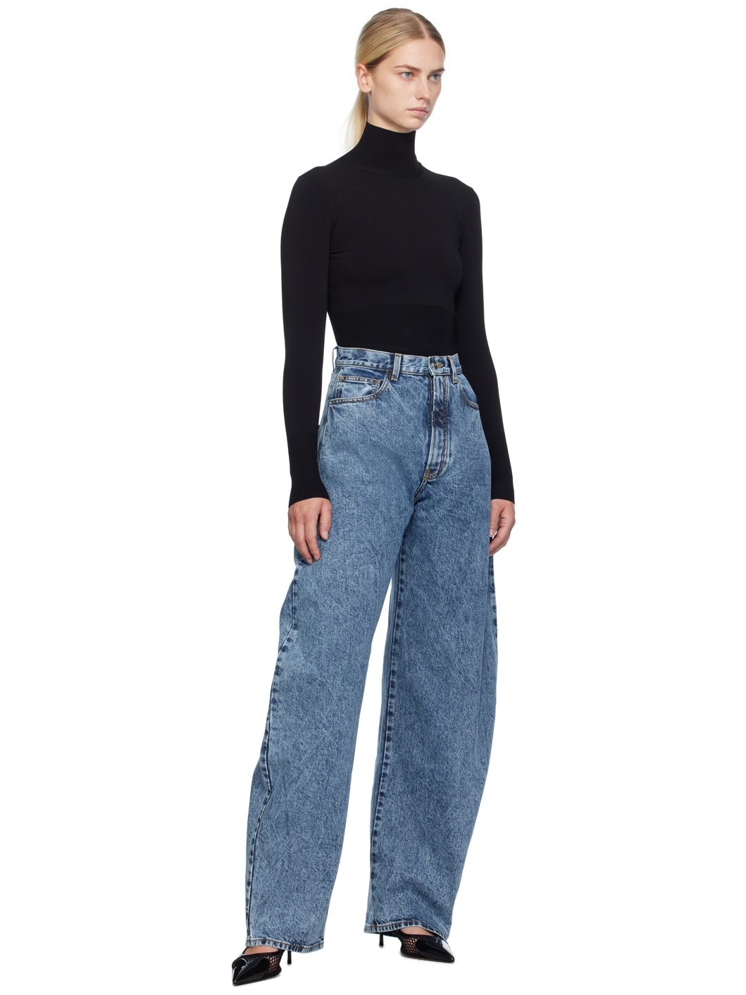 Black Rib Turtleneck - 5