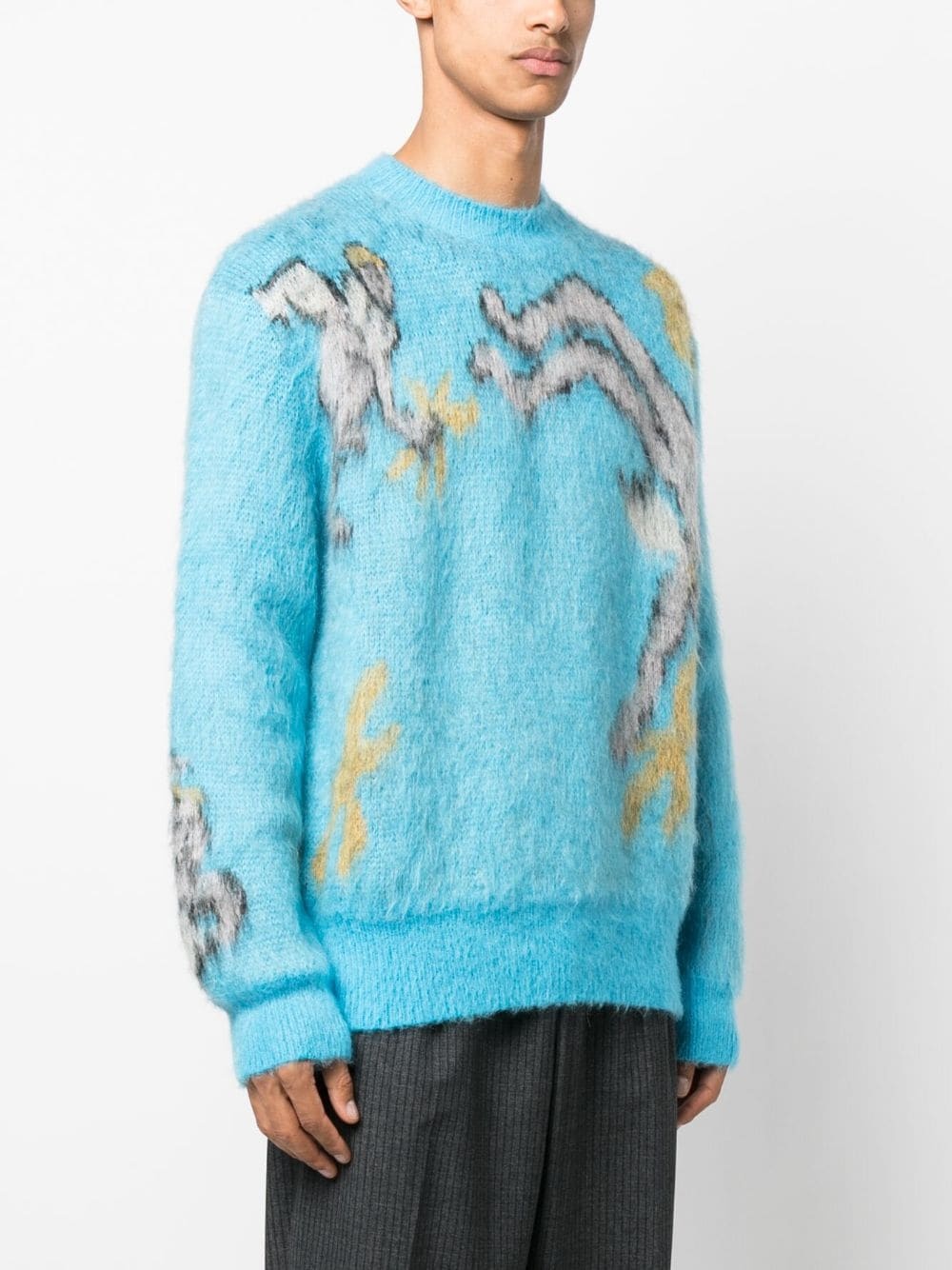 angel-motif knitted jumper - 3