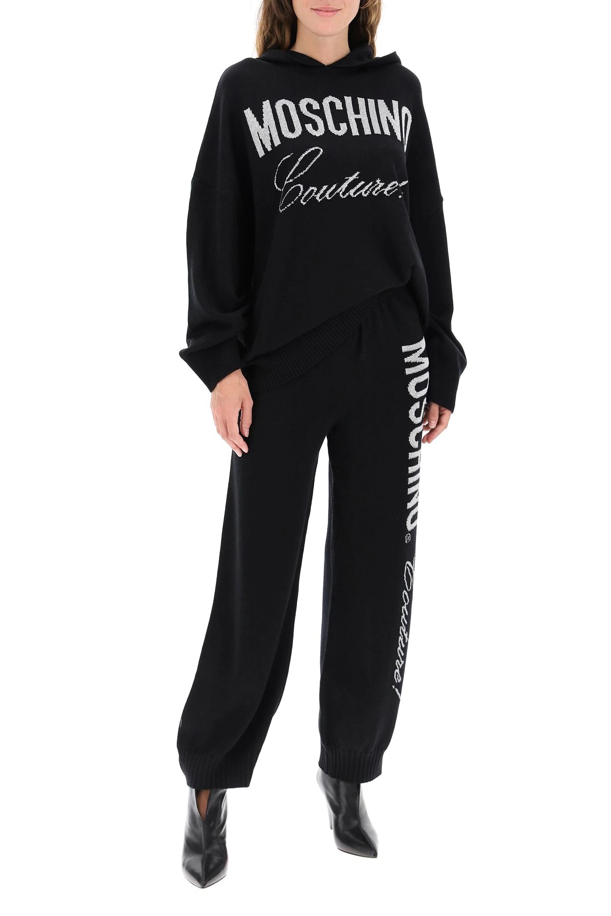 MOSCHINO COUTURE LUREX HOODED SWEATER - 2