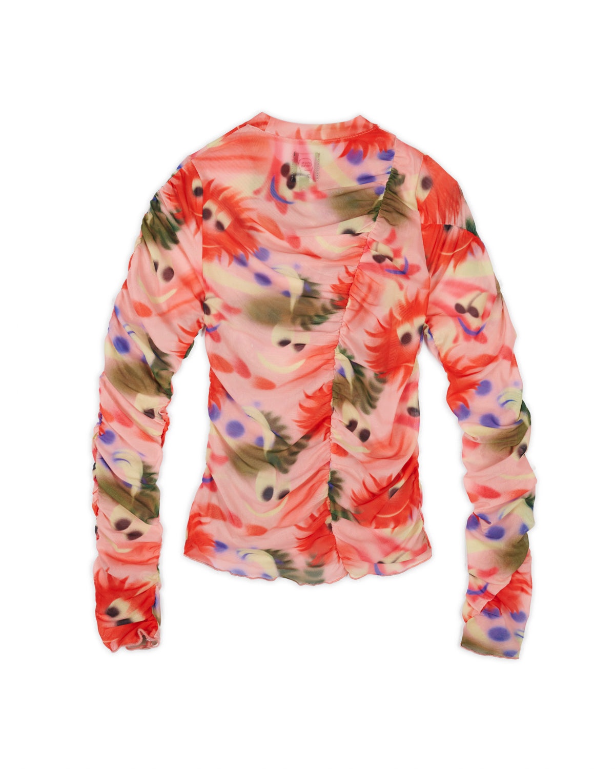 Fuzzy Friends Hyper Mesh Long Sleeve Top - Pink Multi - 2