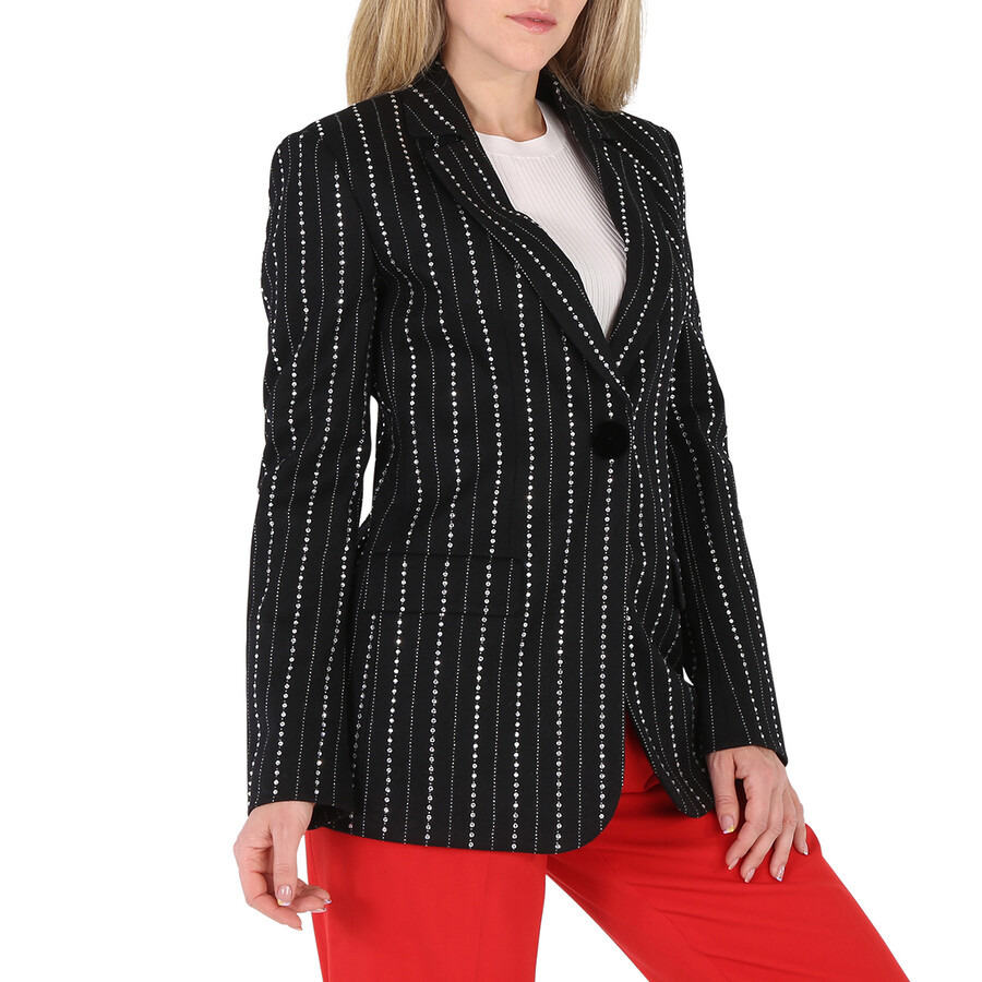 Emporio Armani Ladies Luxury Black Jacket, Brand Size 42 (US Size 8) - 4