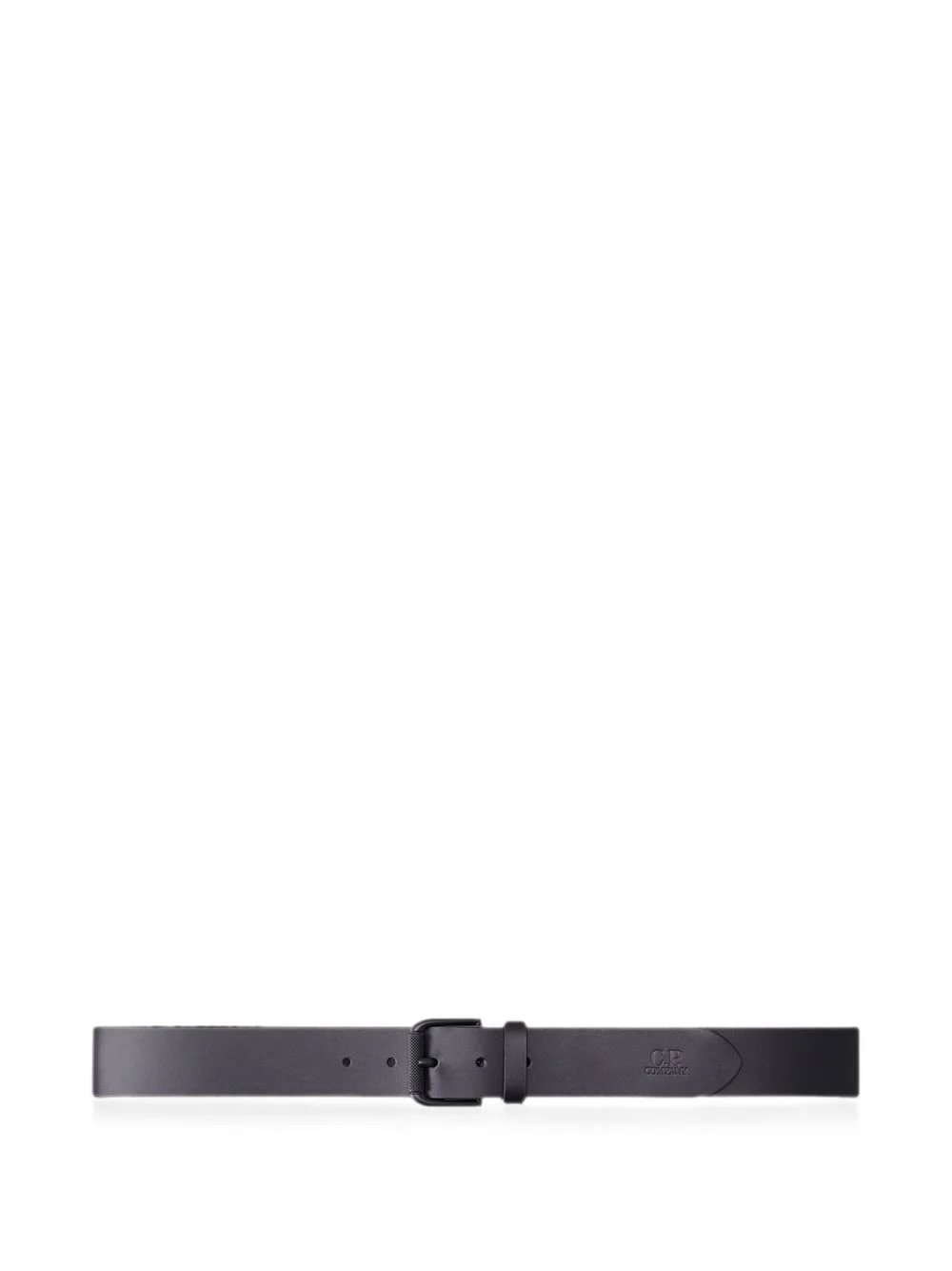 logo-debossed leather belt - 1