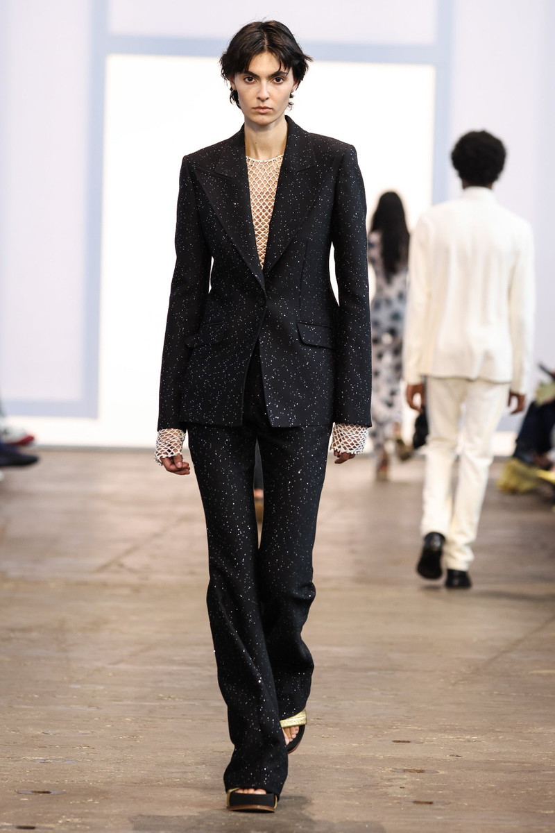 GABRIELA HEARST Allanon Sequin Pant in Black Wool outlook