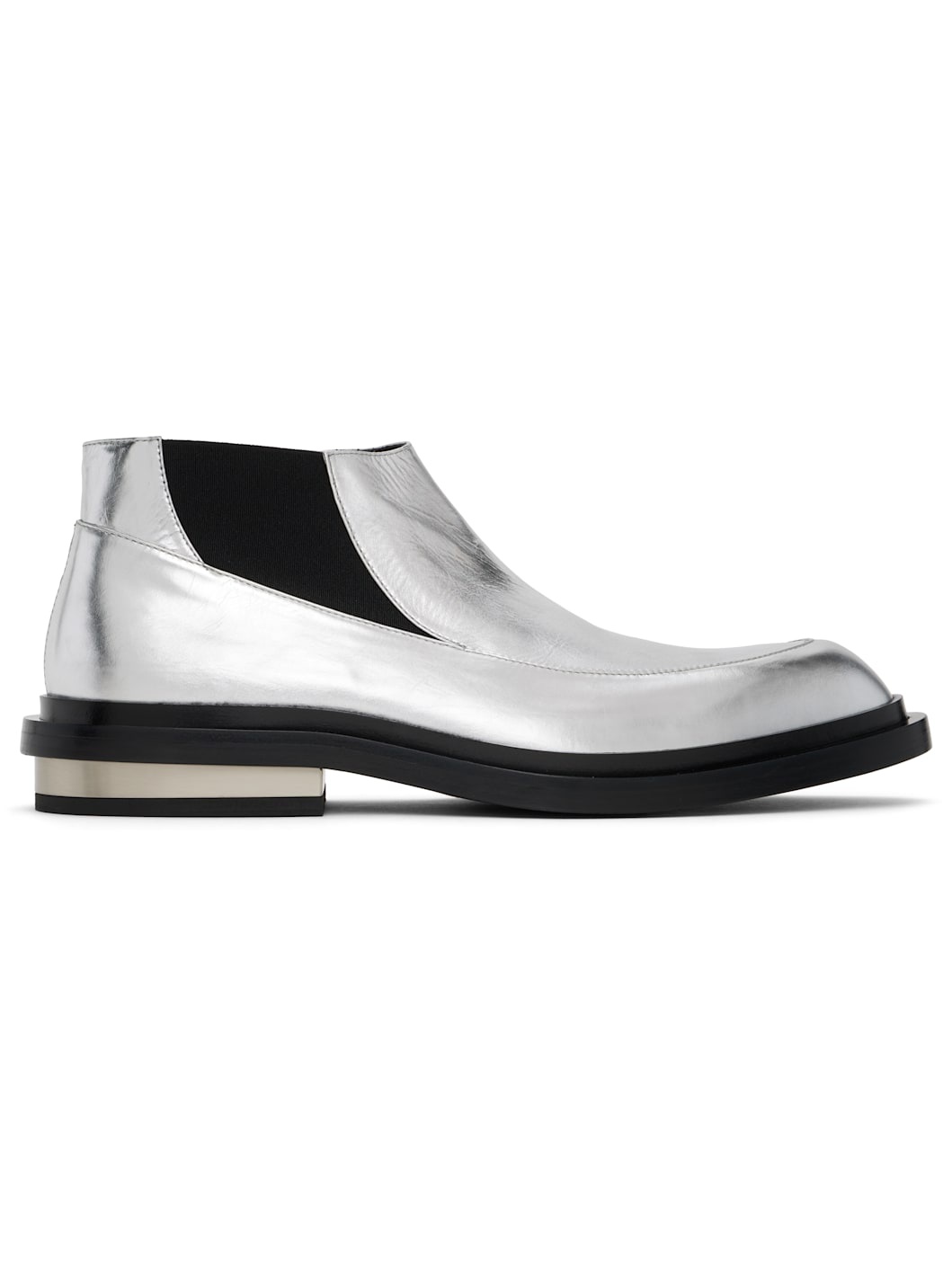 Silver Ankle Chelsea Boots - 1