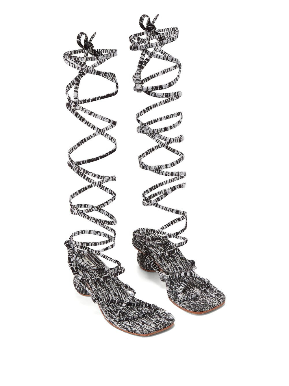 lace-up strappy sandals - 2