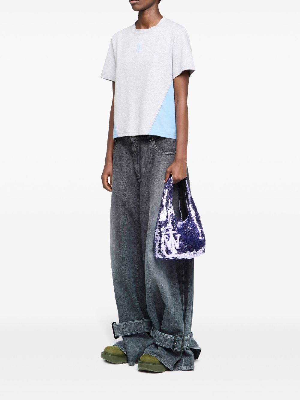 panelled T-shirt - 2