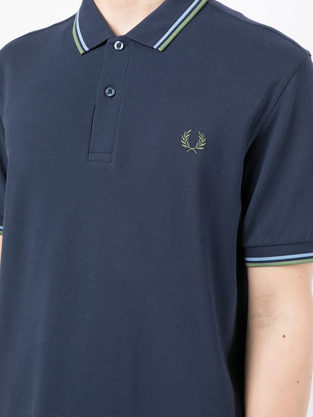 embroidered-logo short-sleeved polo shirt - 5