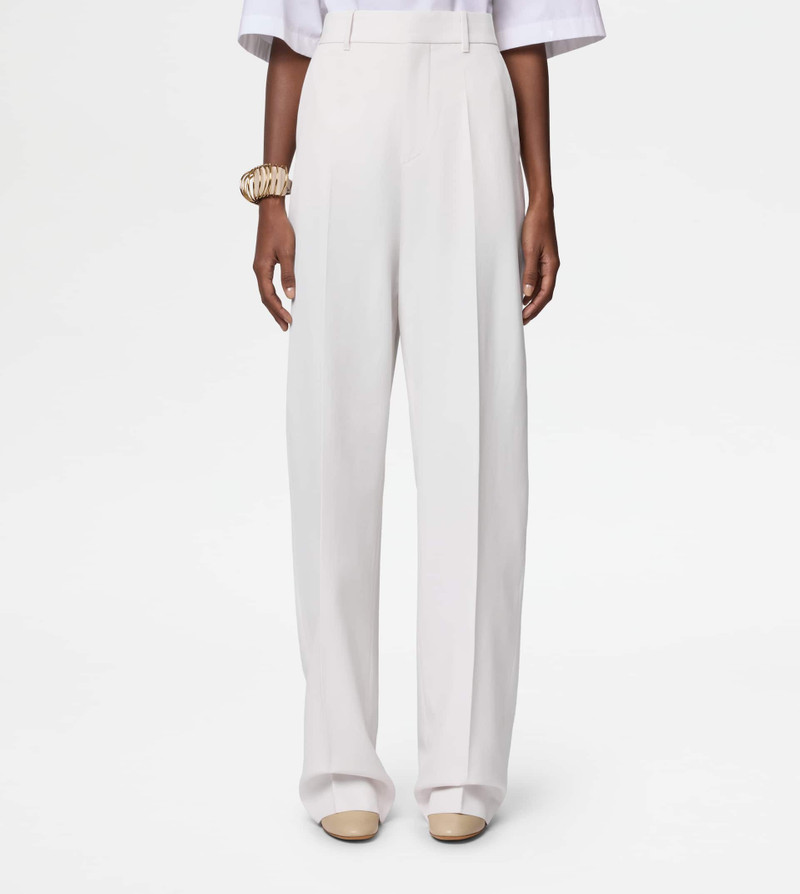 Tod's PANTS IN WOOL BLEND GABARDINE - WHITE outlook