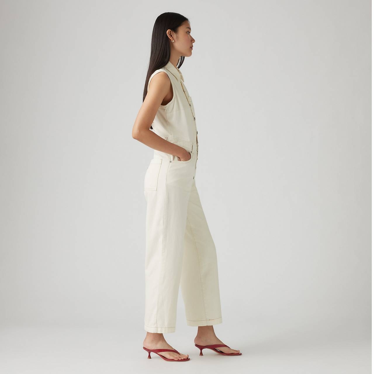 LIGHTWEIGHT SLEEVELESS JUMPSUIT - 4