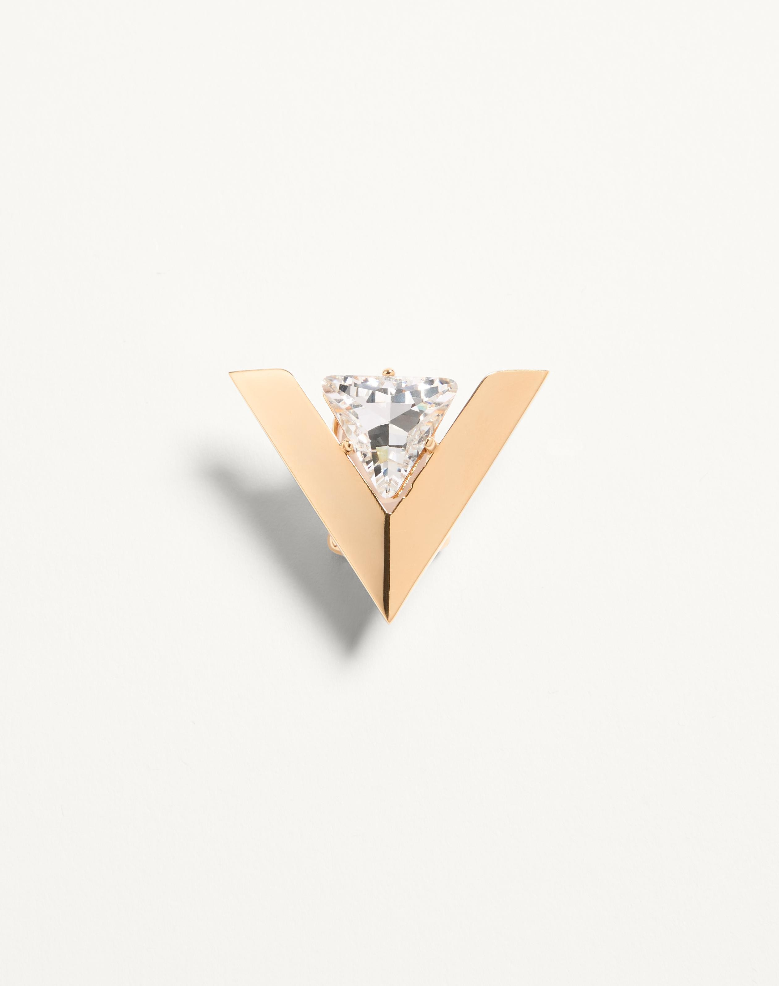 JE LES V METAL AND CRYSTAL EARRINGS - 3