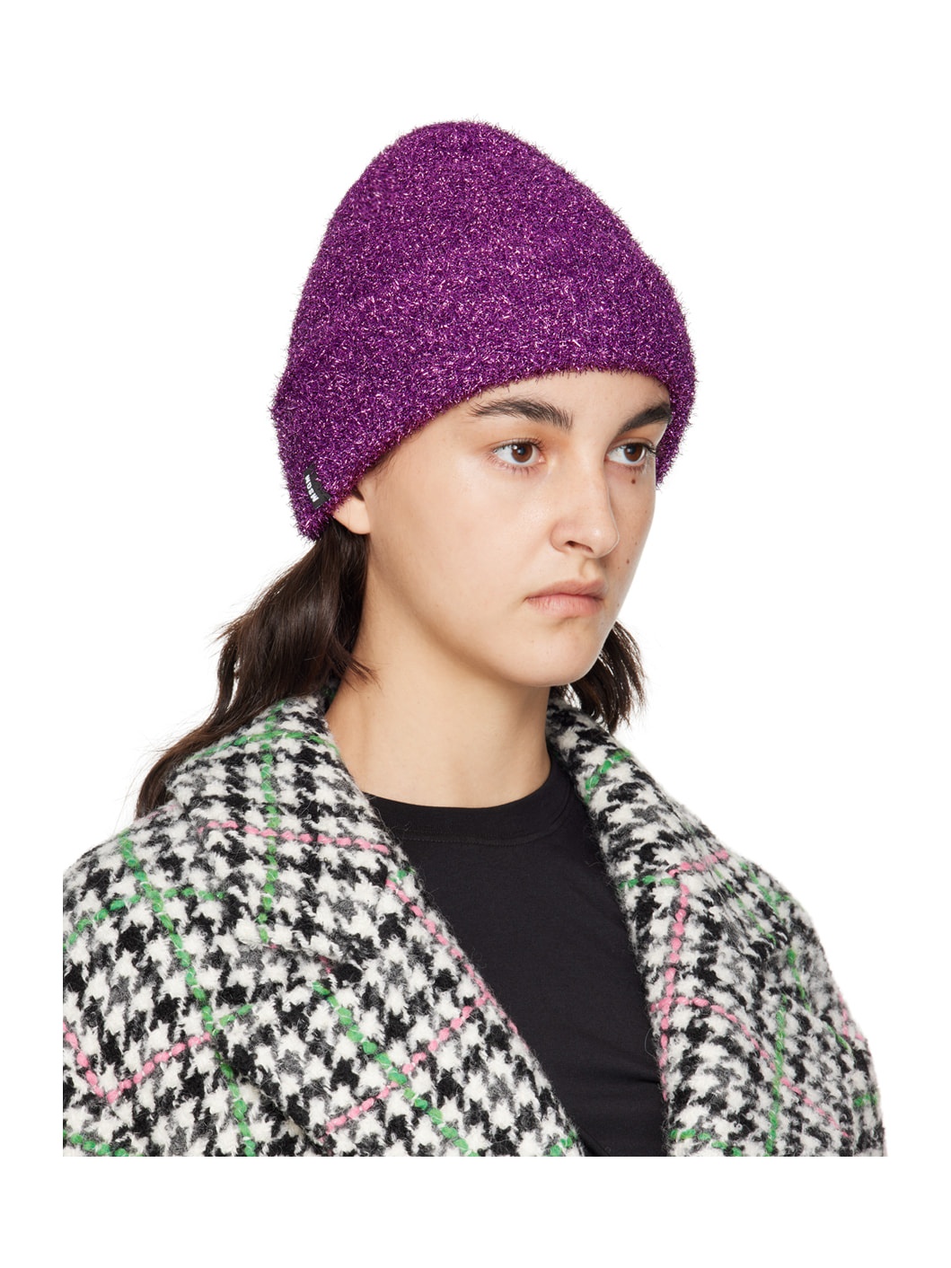 Purple Metallic Beanie - 2