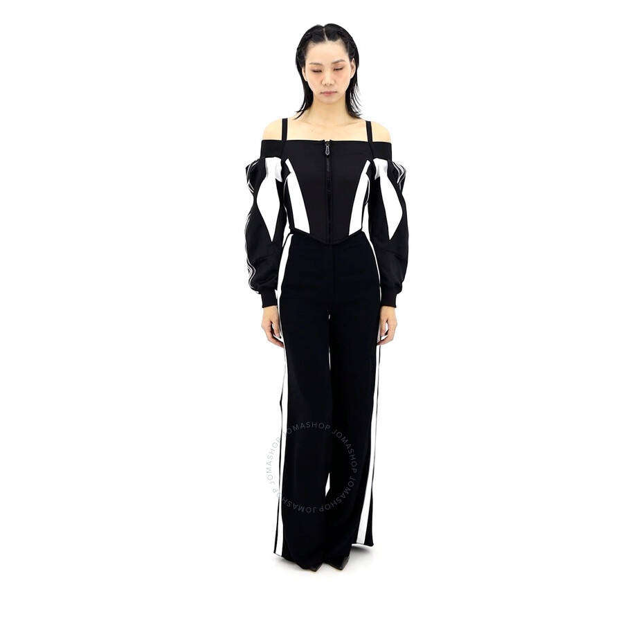 Burberry Black Jersey Off Shoulder Corset Top - 3