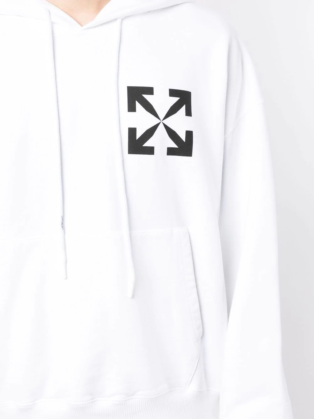 Arrows-print cotton hoodie - 5