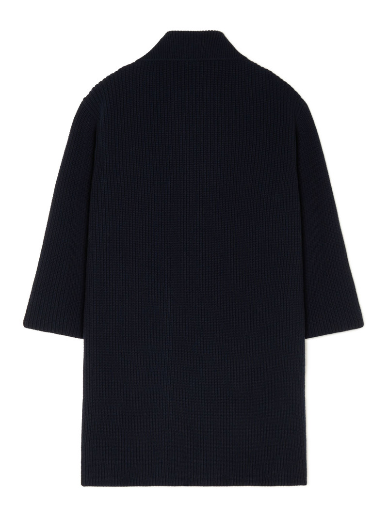 Knitted Ribbed Denim-No-Denim Coat 3