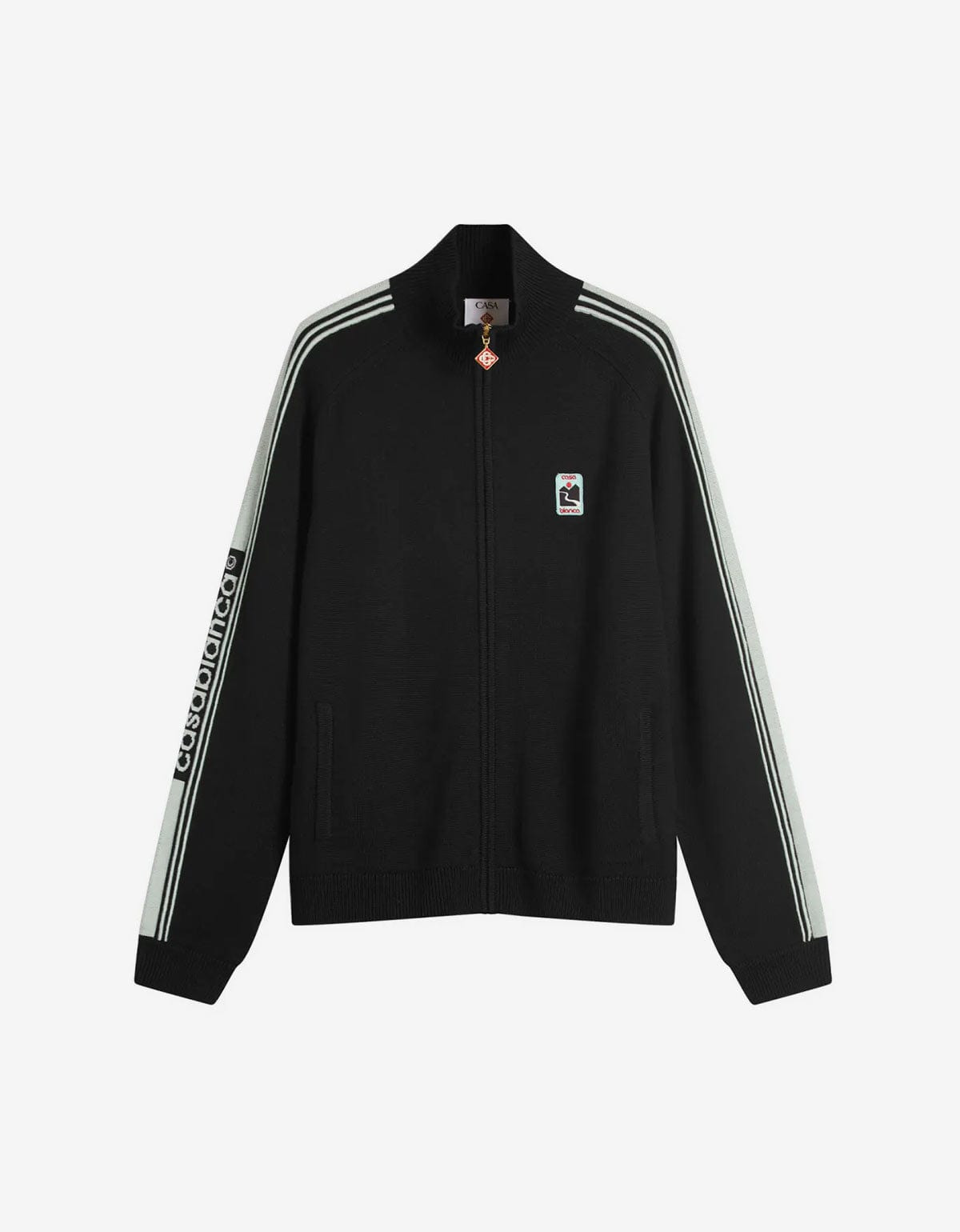 Casablanca Black Merino Wool Track Jacket - 1
