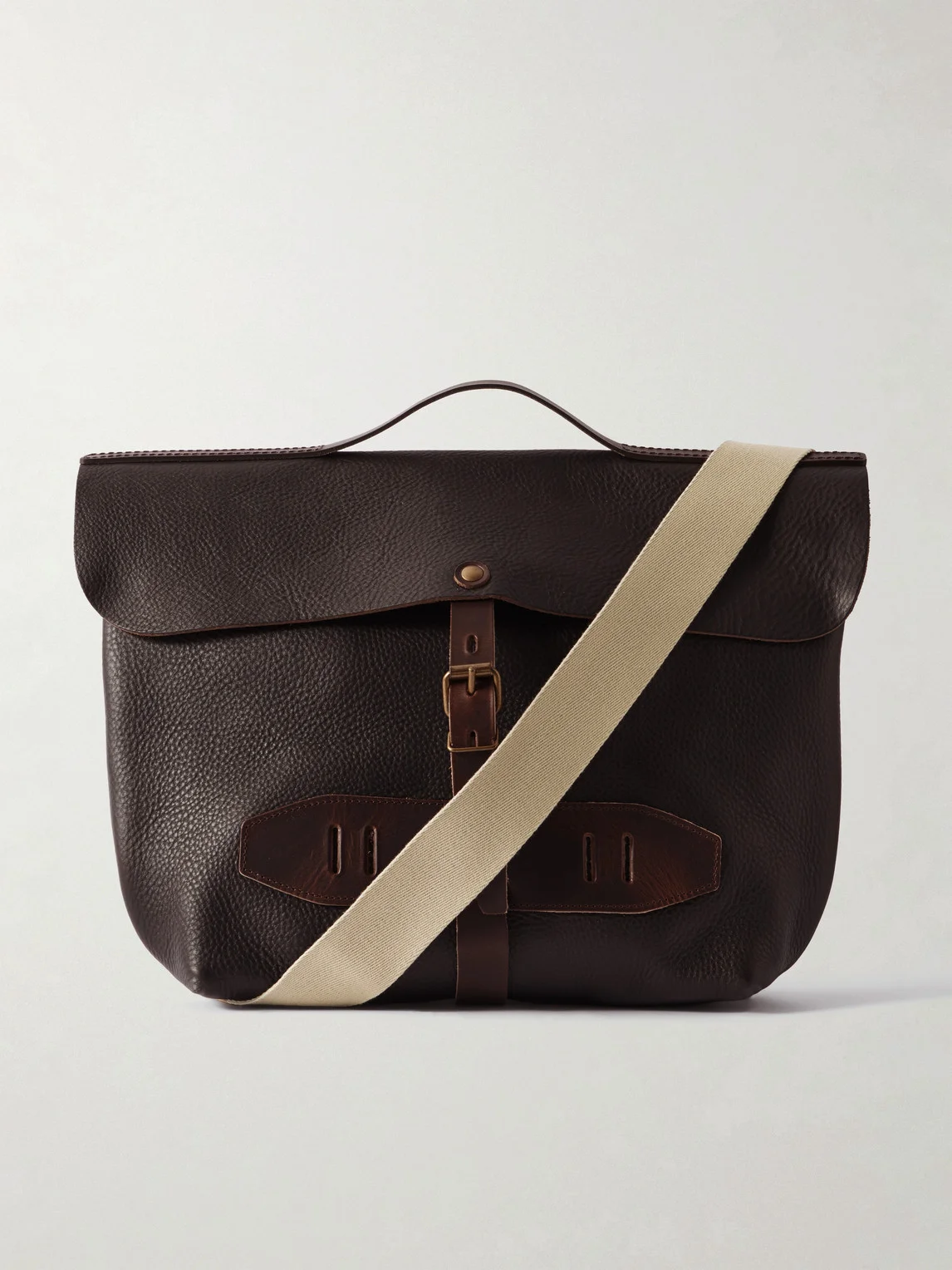 Lazard Full-Grain Leather Messenger Bag - 1