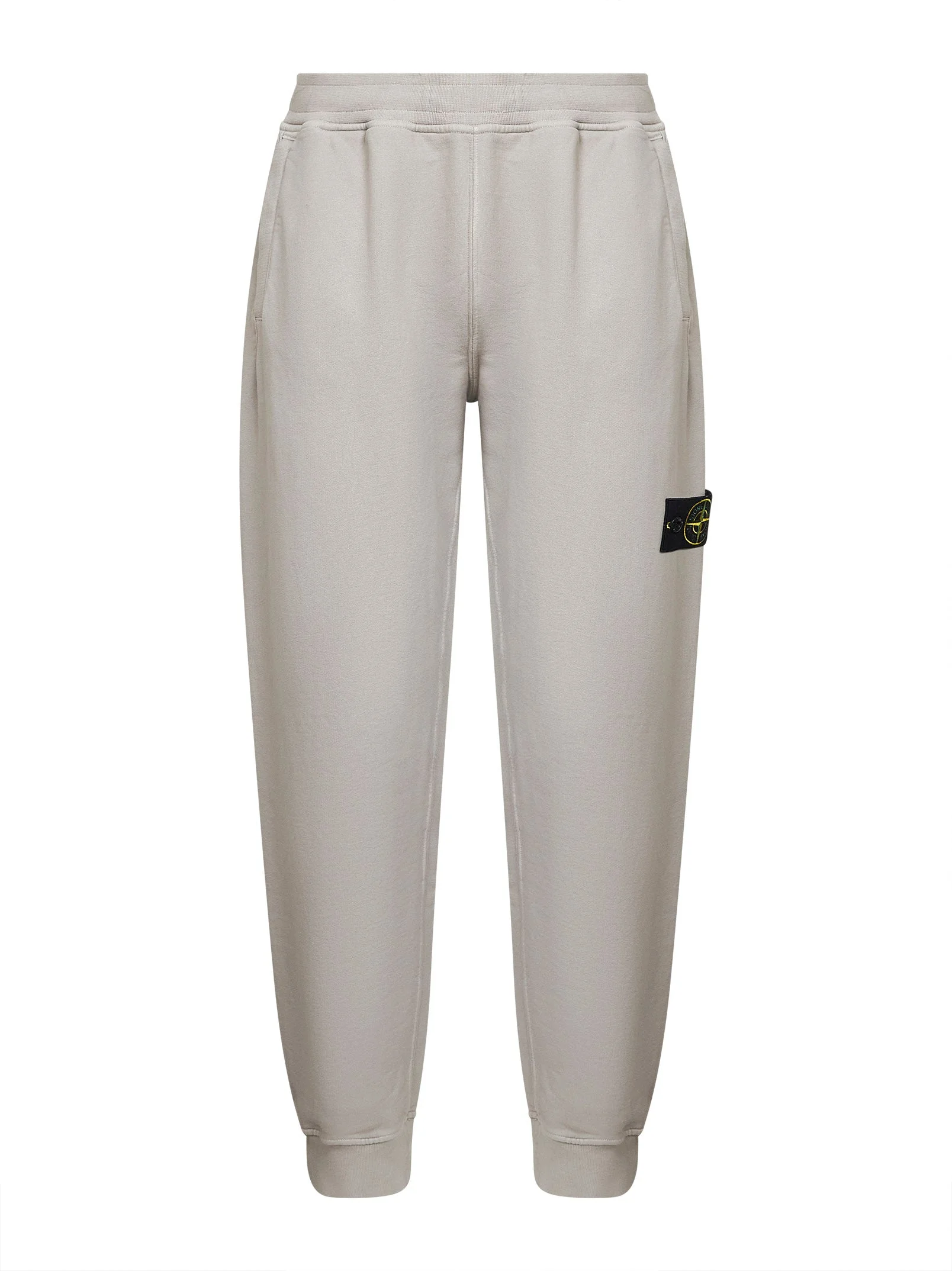 Grey brushed organic cotton fleece joggers - 1