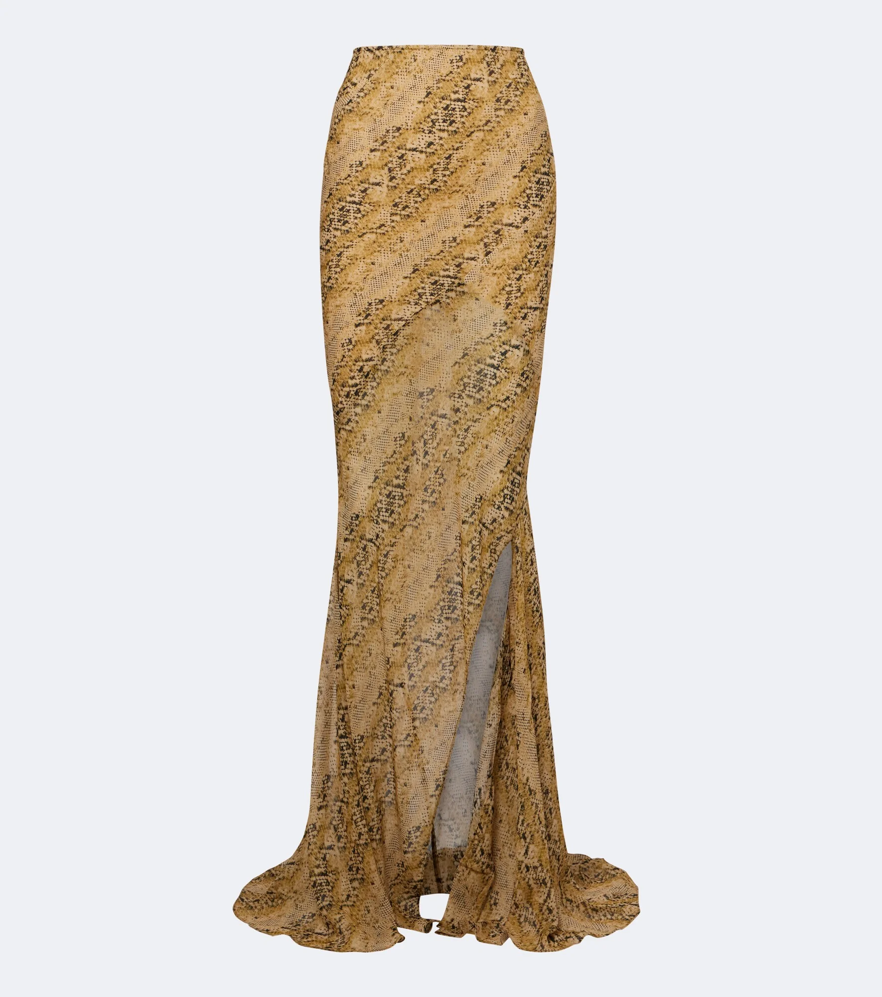 Oryx snake-print georgette maxi skirt - 1