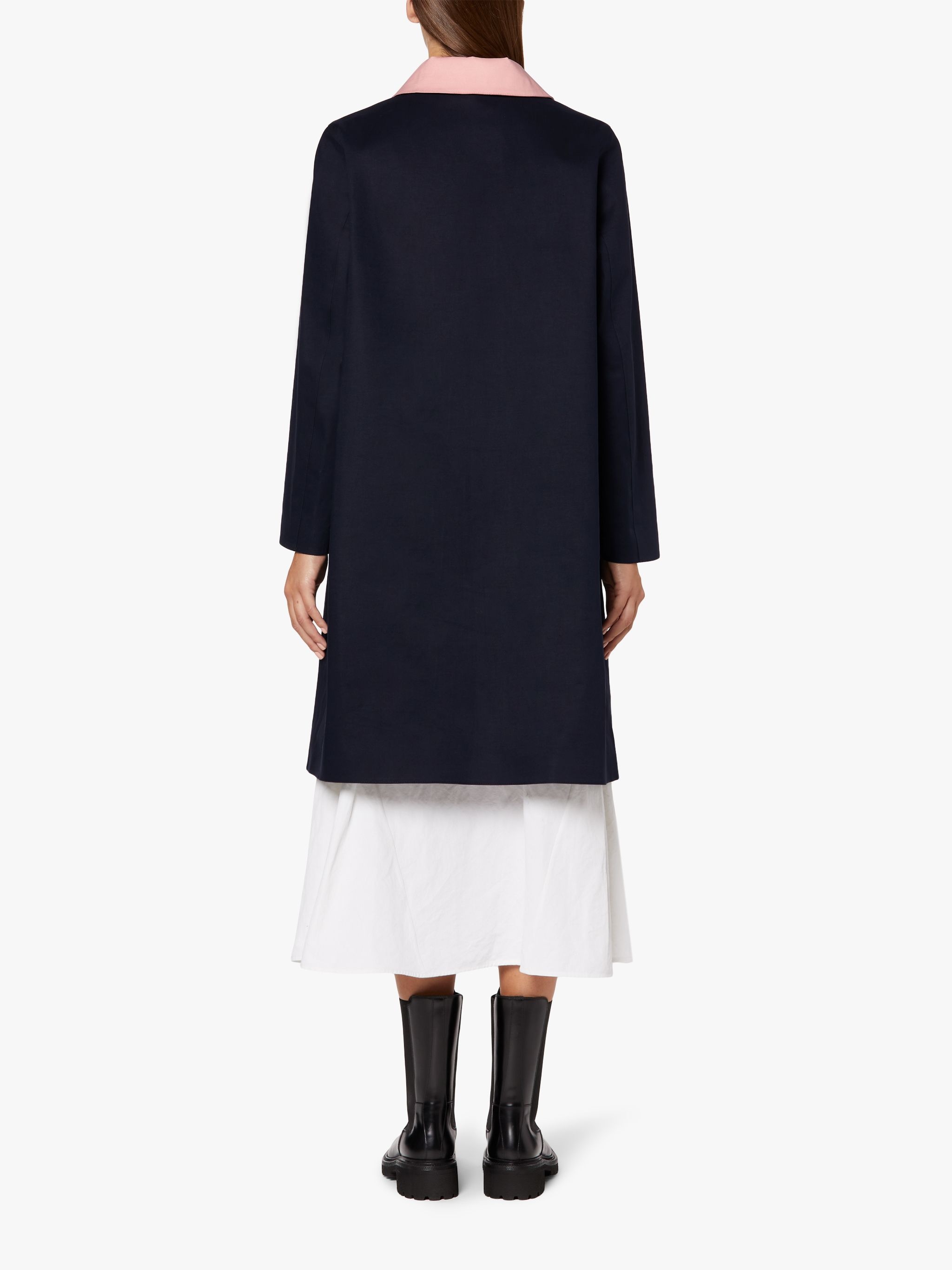 BANTON NAVY X PINK BONDED COTTON COAT | LRC-013 - 4