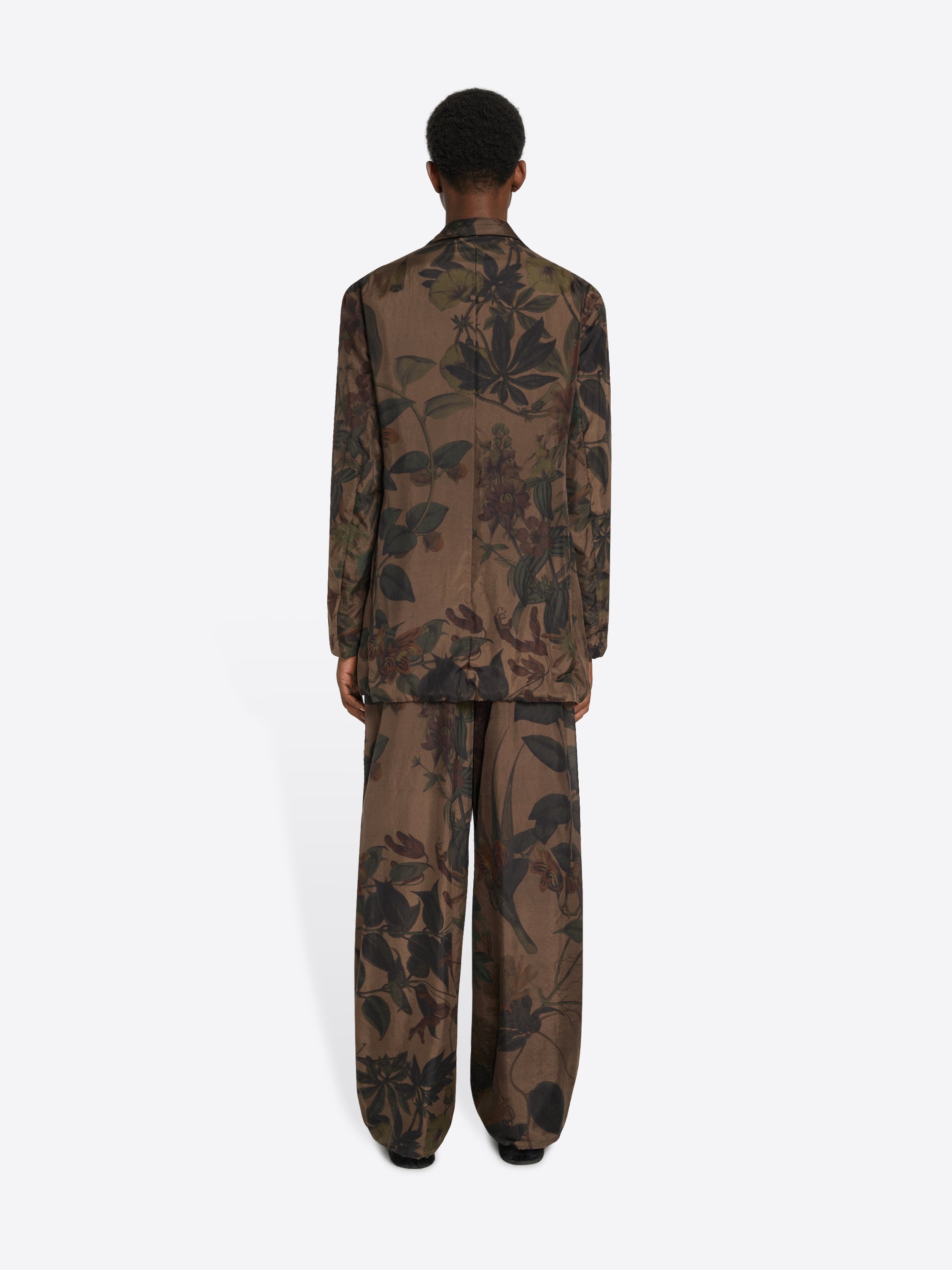 PLEATED SILK PANTS - 4